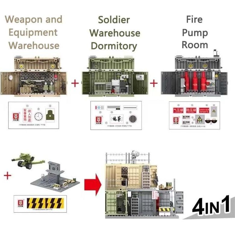 Juguete de Construcción Militar GUANGDONG 57 Piezas Tanque