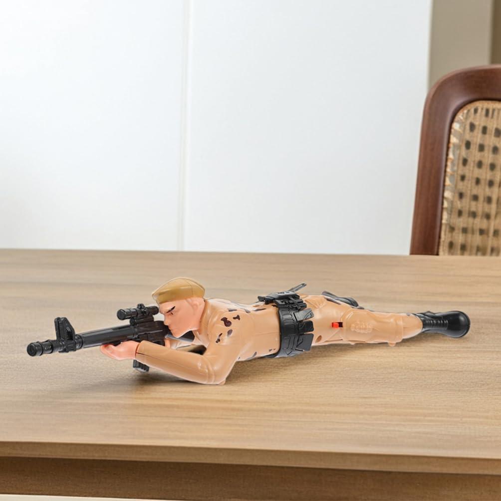 2 Figuras de Soldado Eléctrico Gateador Abaodam 34x14cm