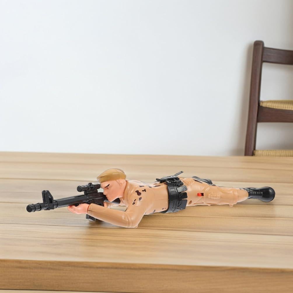 2 Figuras de Soldado Eléctrico Gateador Abaodam 34x14cm