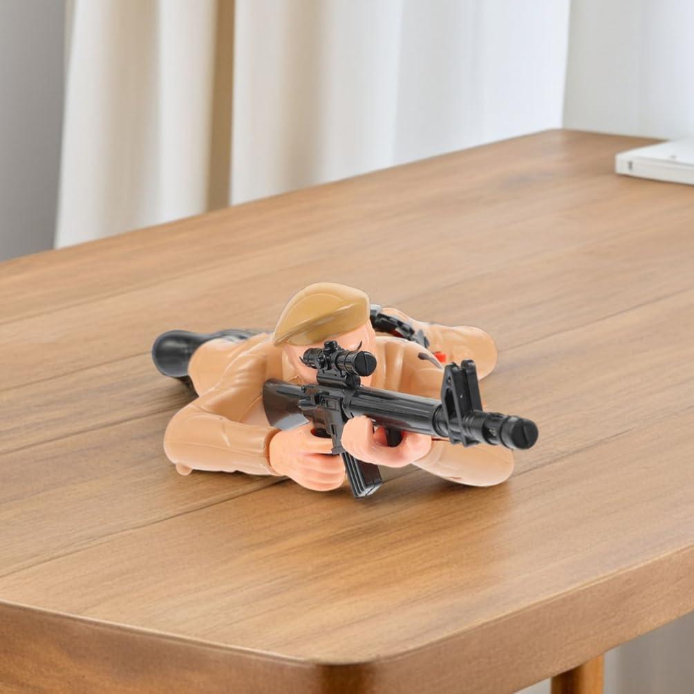 2 Figuras de Soldado Eléctrico Gateador Abaodam 34x14cm