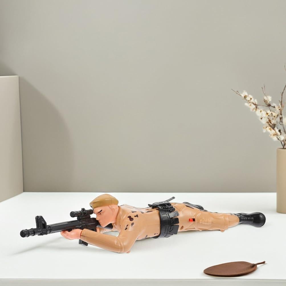 2 Figuras de Soldado Eléctrico Gateador Abaodam 34x14cm