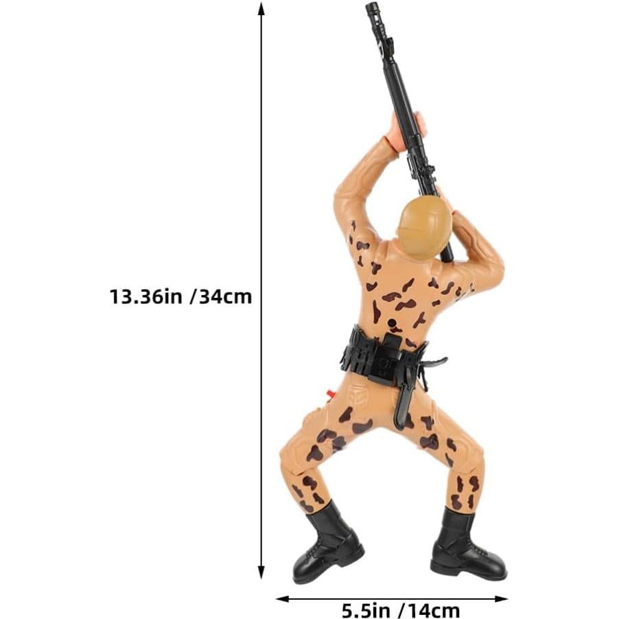 2 Figuras de Soldado Eléctrico Gateador Abaodam 34x14cm