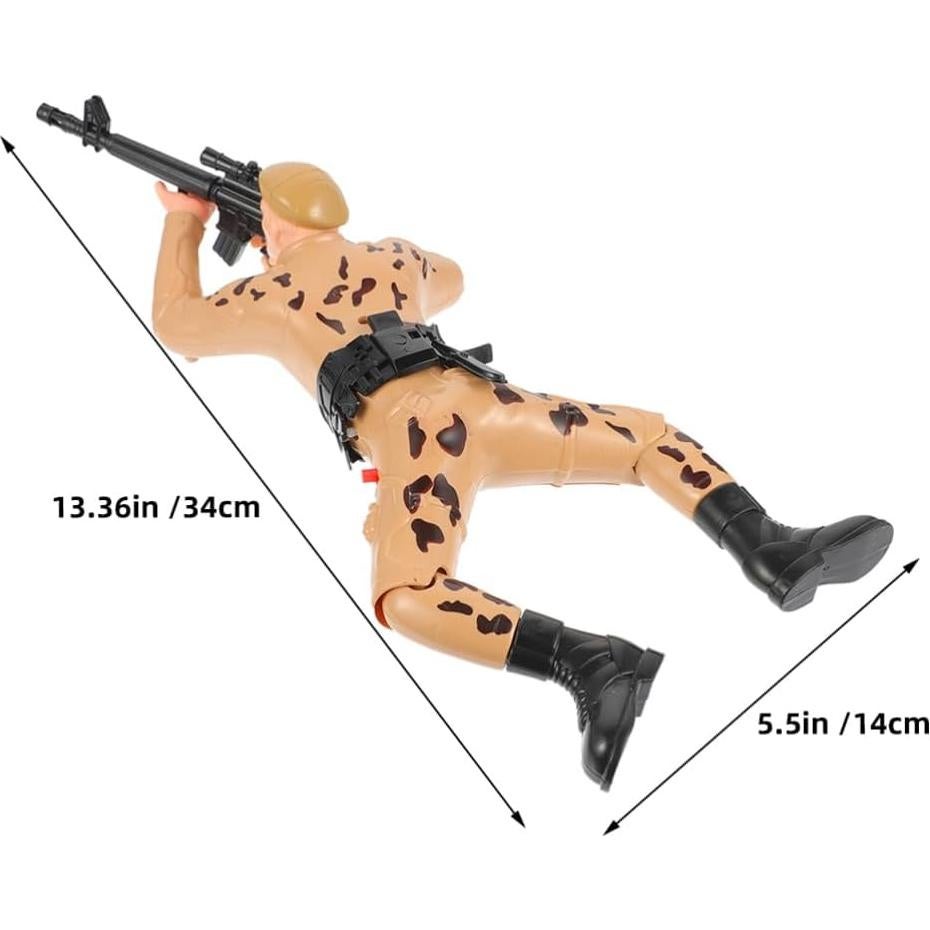 2 Figuras de Soldado Eléctrico Gateador Abaodam 34x14cm