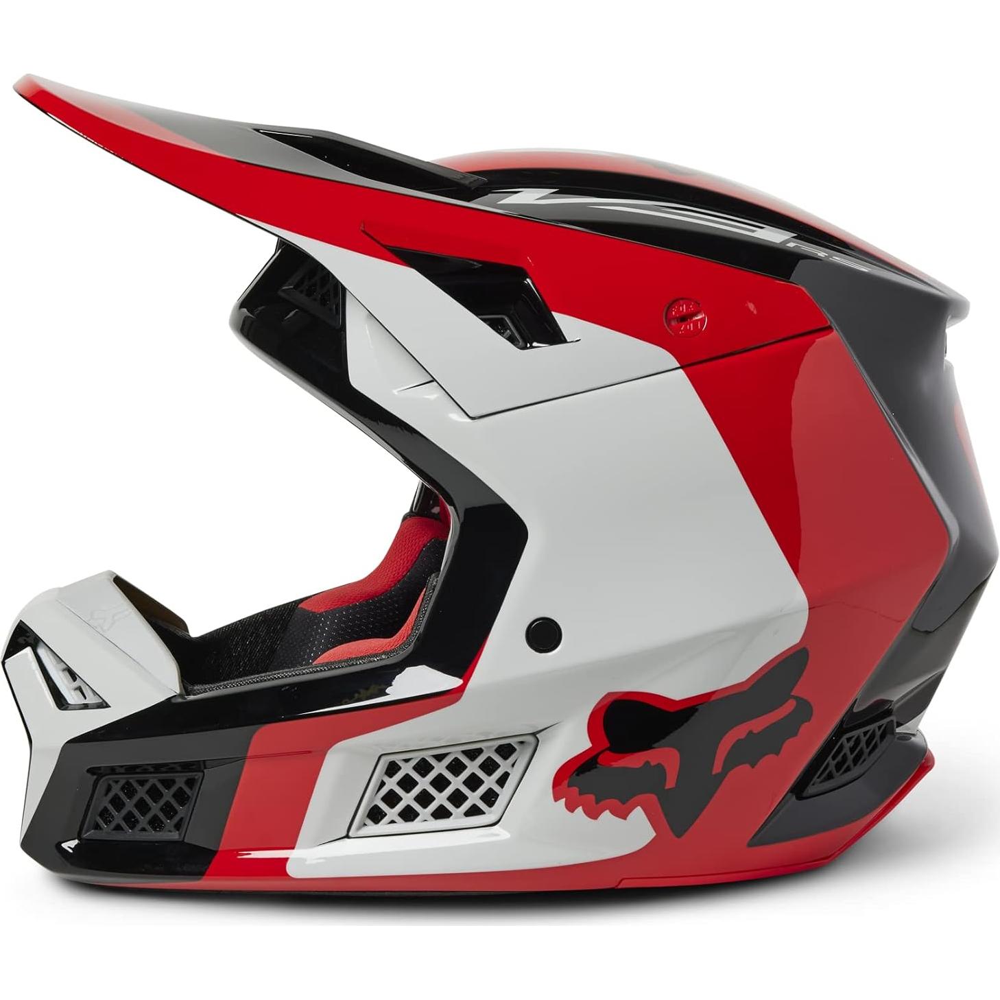 Casco de Motocross Fox Racing V3 RS MIPS, Rojo EFEKT