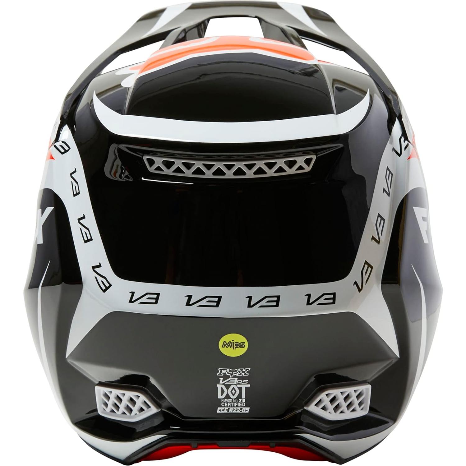 Casco de Motocross Fox Racing V3 RS DVIDE Negro Mediano