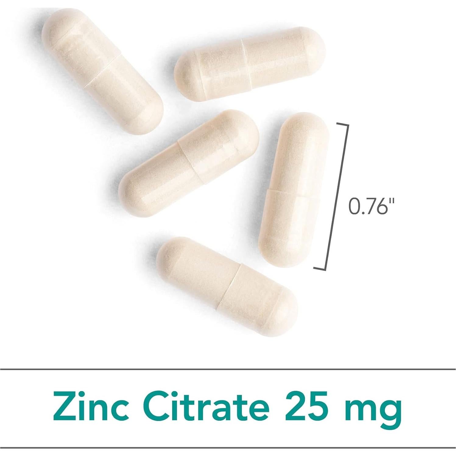 Suplemento de Citrato de Zinc NutriCology 25mg - 60 Cápsulas