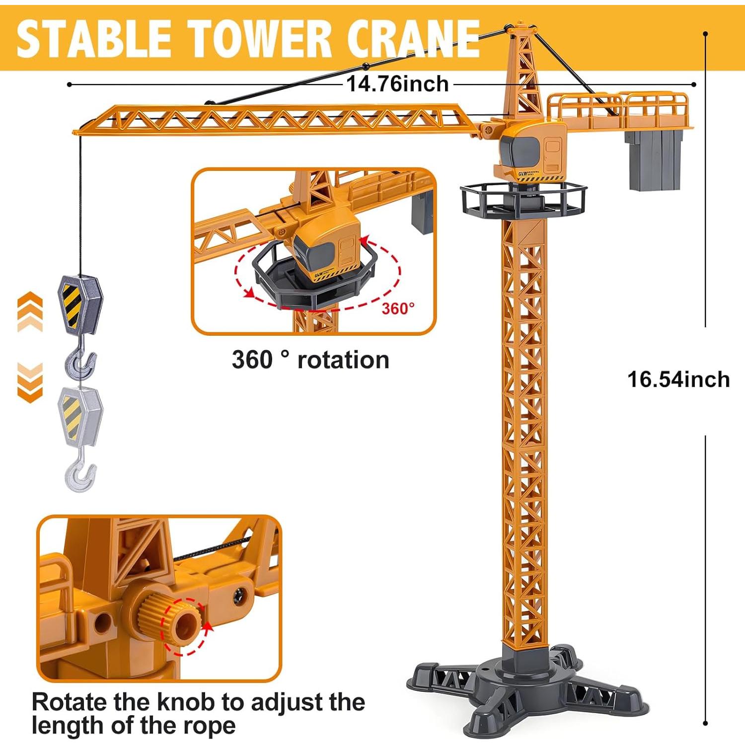 Juego de Camiones de Construcción Shantou 50 Piezas con Luces