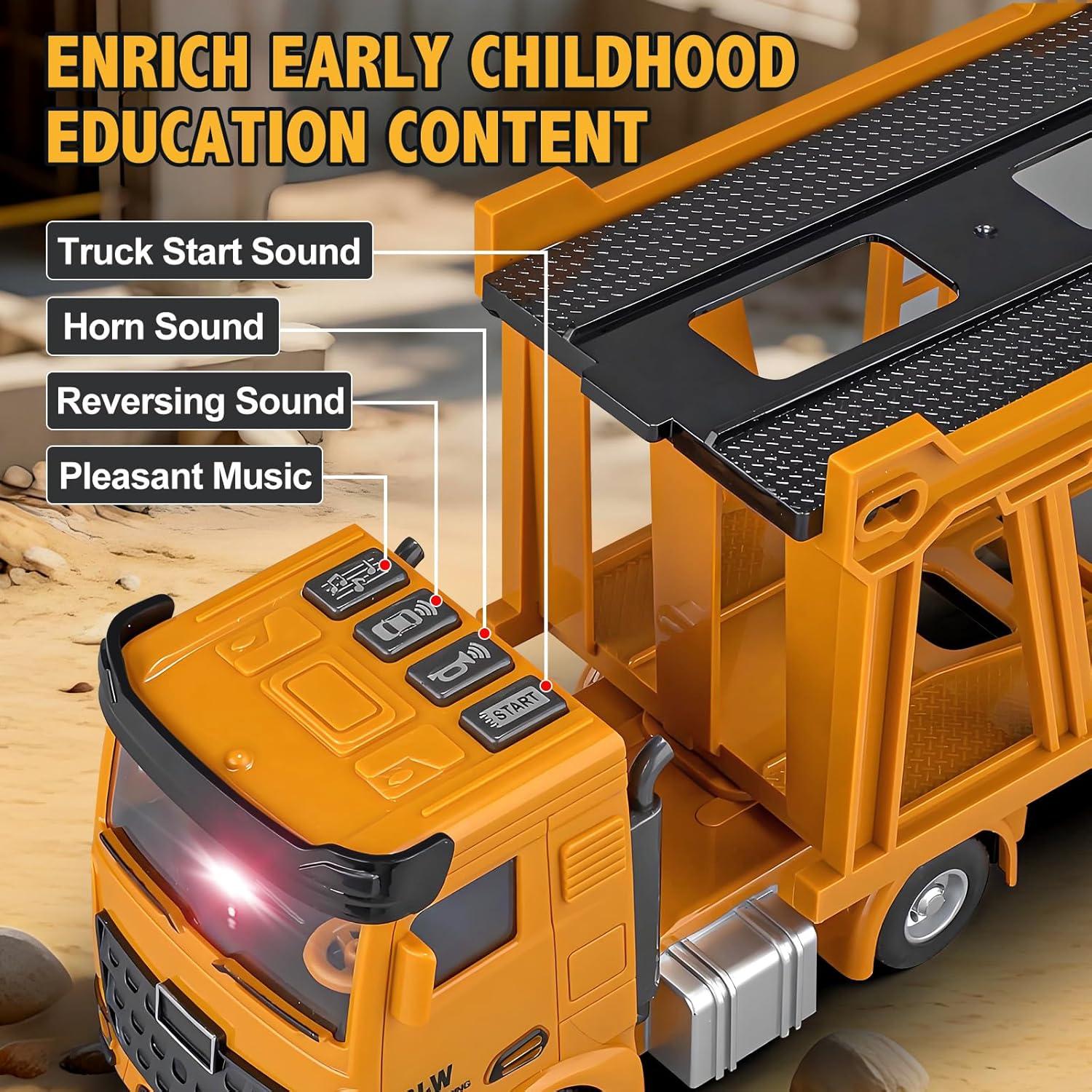 Juego de Camiones de Construcción Shantou 50 Piezas con Luces