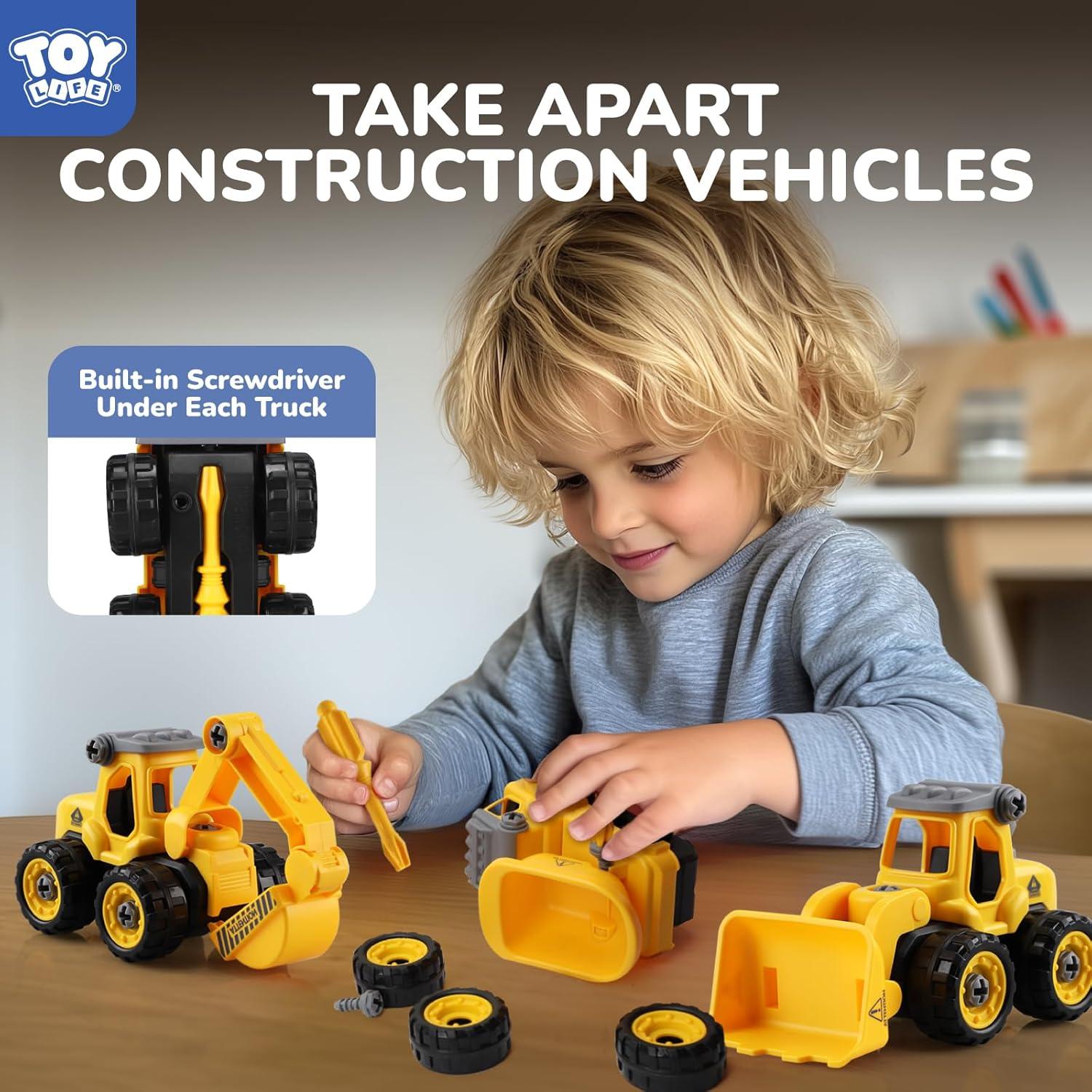 Camiones de Construcción Desarmables Toy Life - 3 a 4 Años