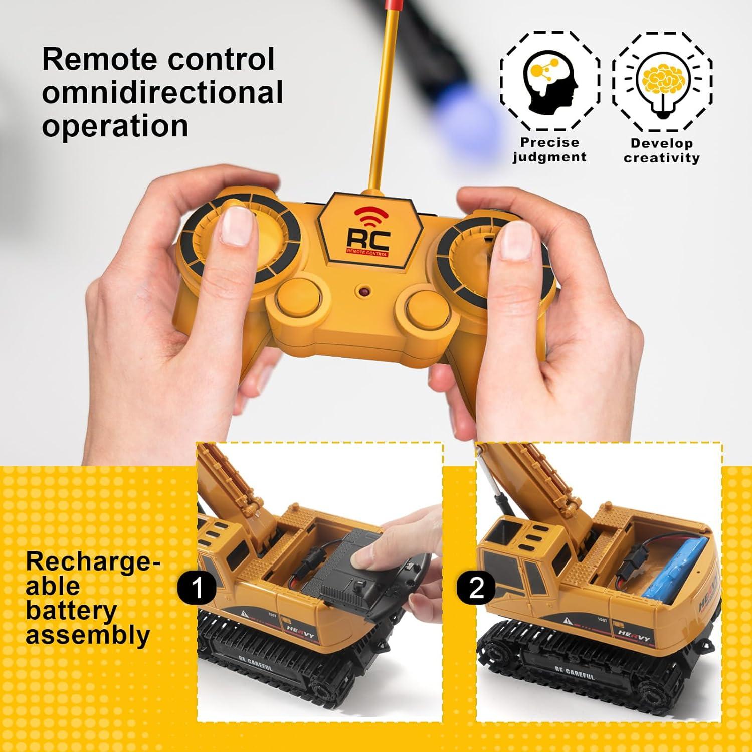 Excavadora RC MQDMINI - Juguete de Construcción 27.94 cm