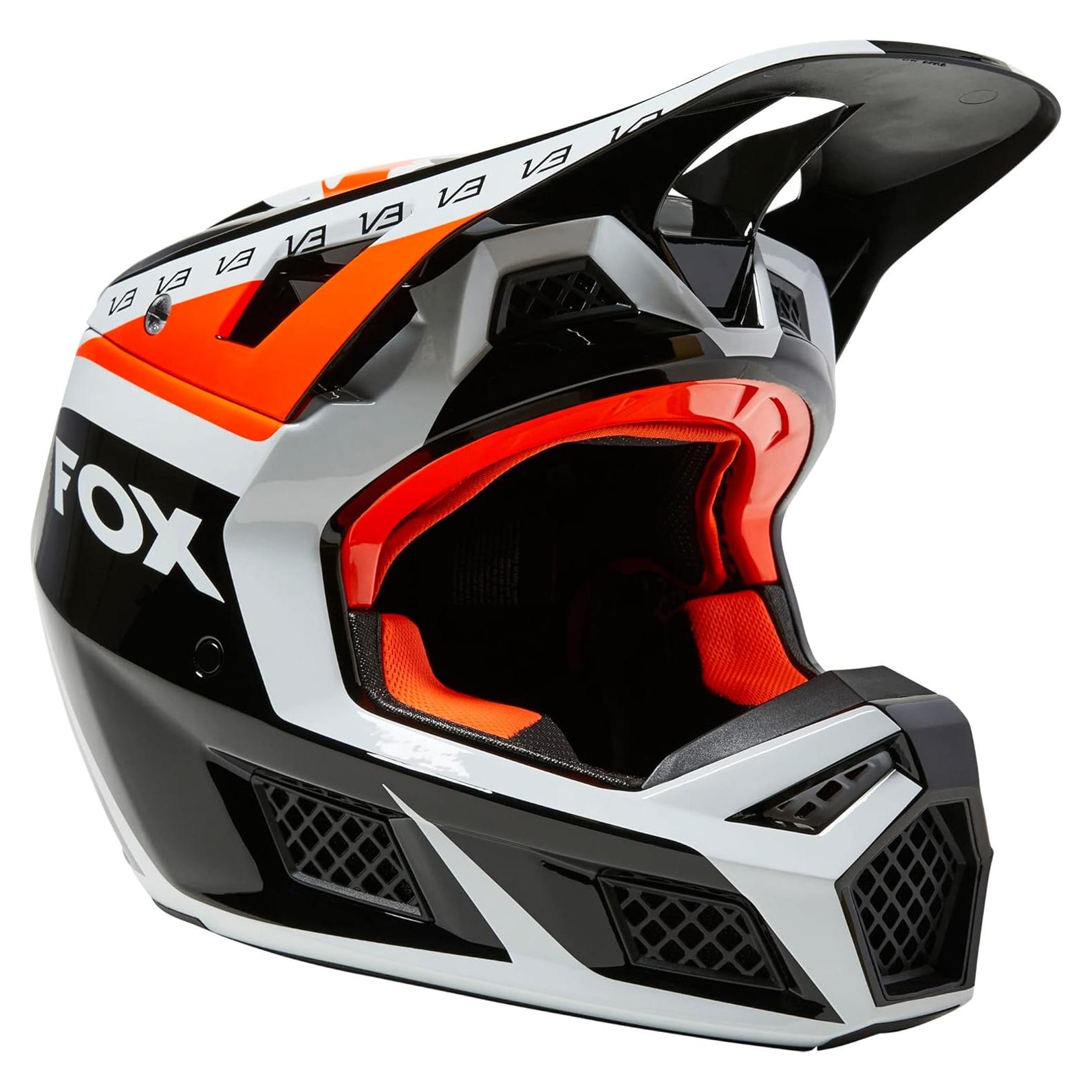 Casco de Motocross Fox Racing V3 RS DVIDE Negro Pequeño