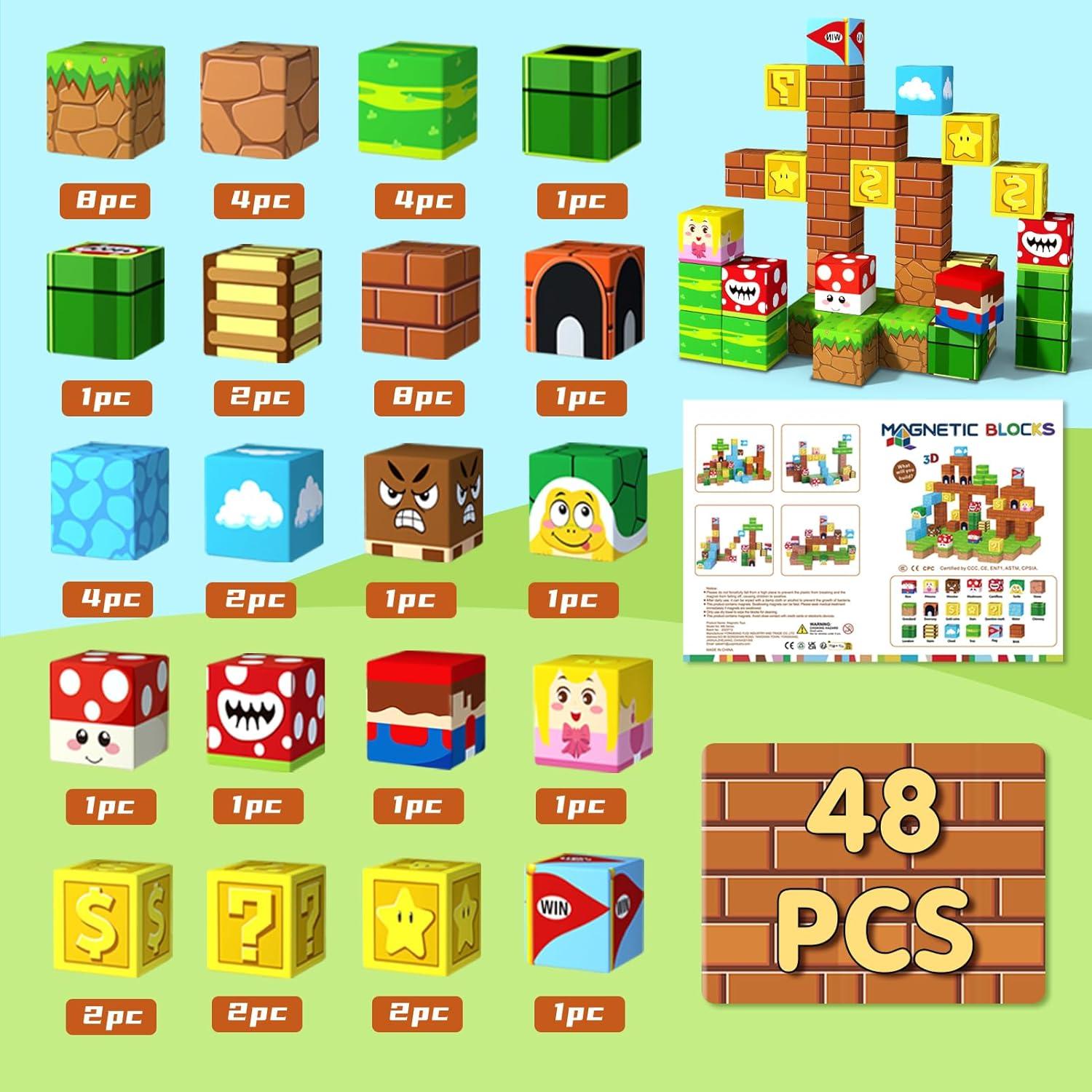 Bloques Magnéticos KAEILORU 48PCS 3.07cm Juguetes Educativos