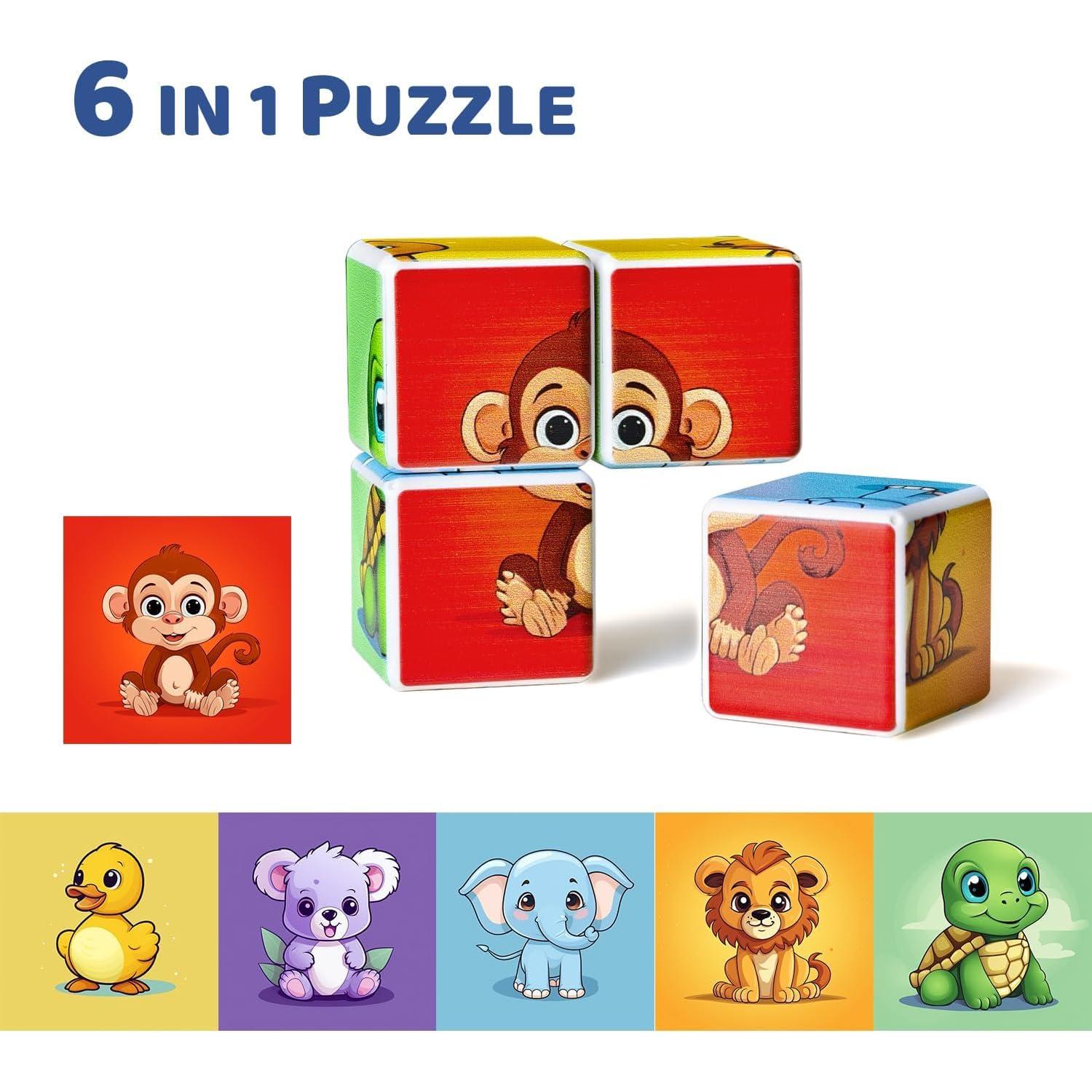 Rompecabezas Magnético 3D Pairez Toys Cubo Animales 4.2cm