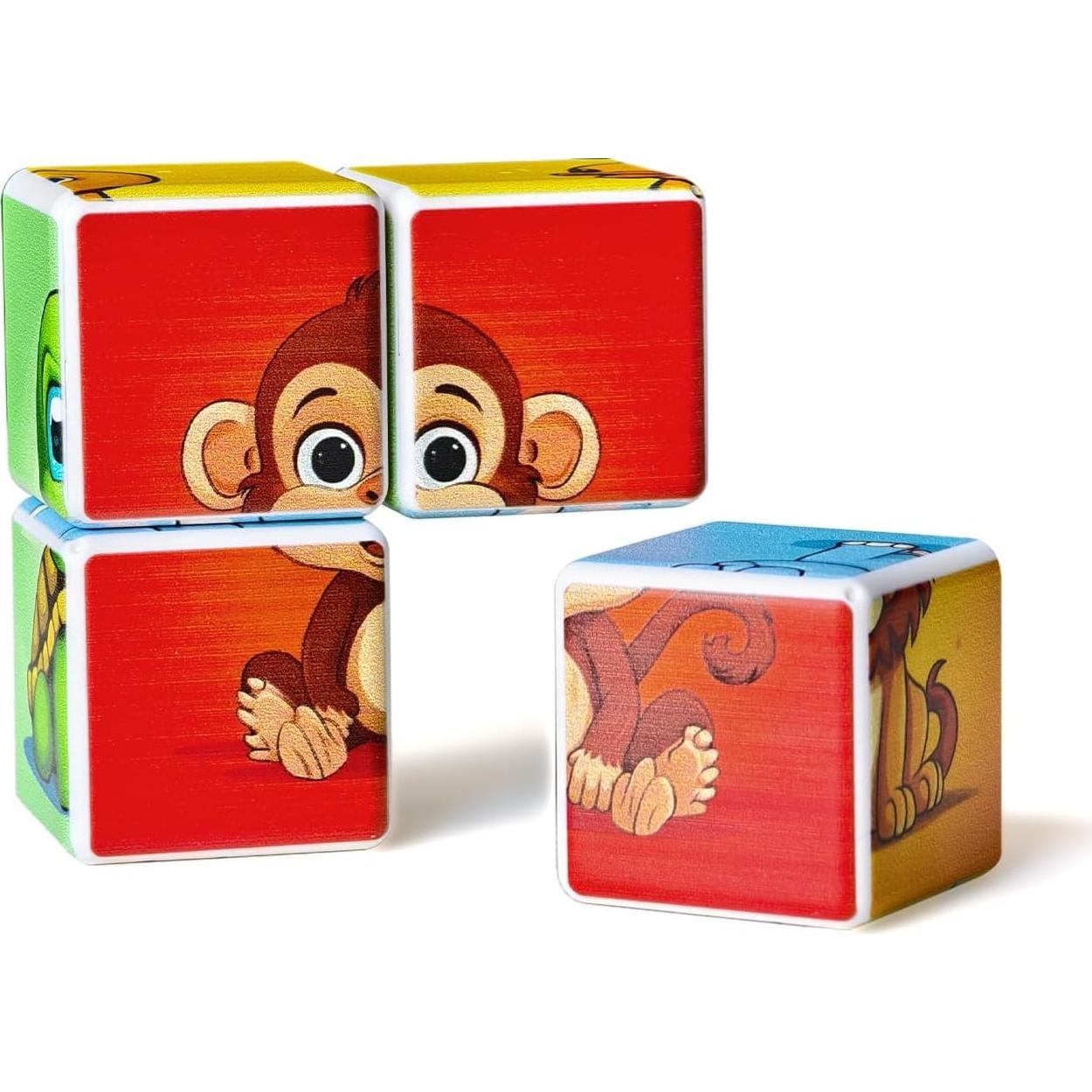 Rompecabezas Magnético 3D Pairez Toys Cubo Animales 4.2cm