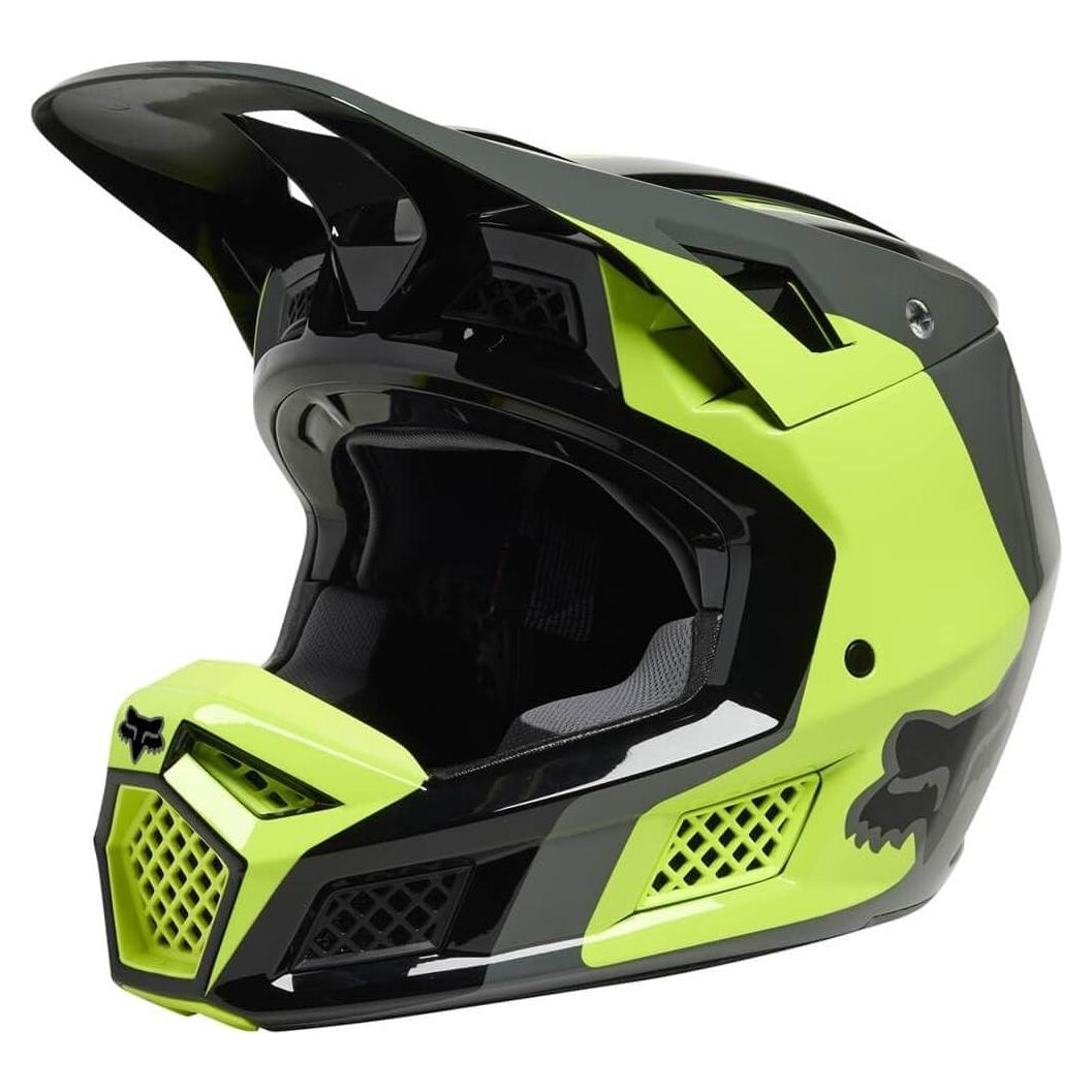 Casco de Motocross Fox Racing V3 RS MIPS Amarillo Mediano