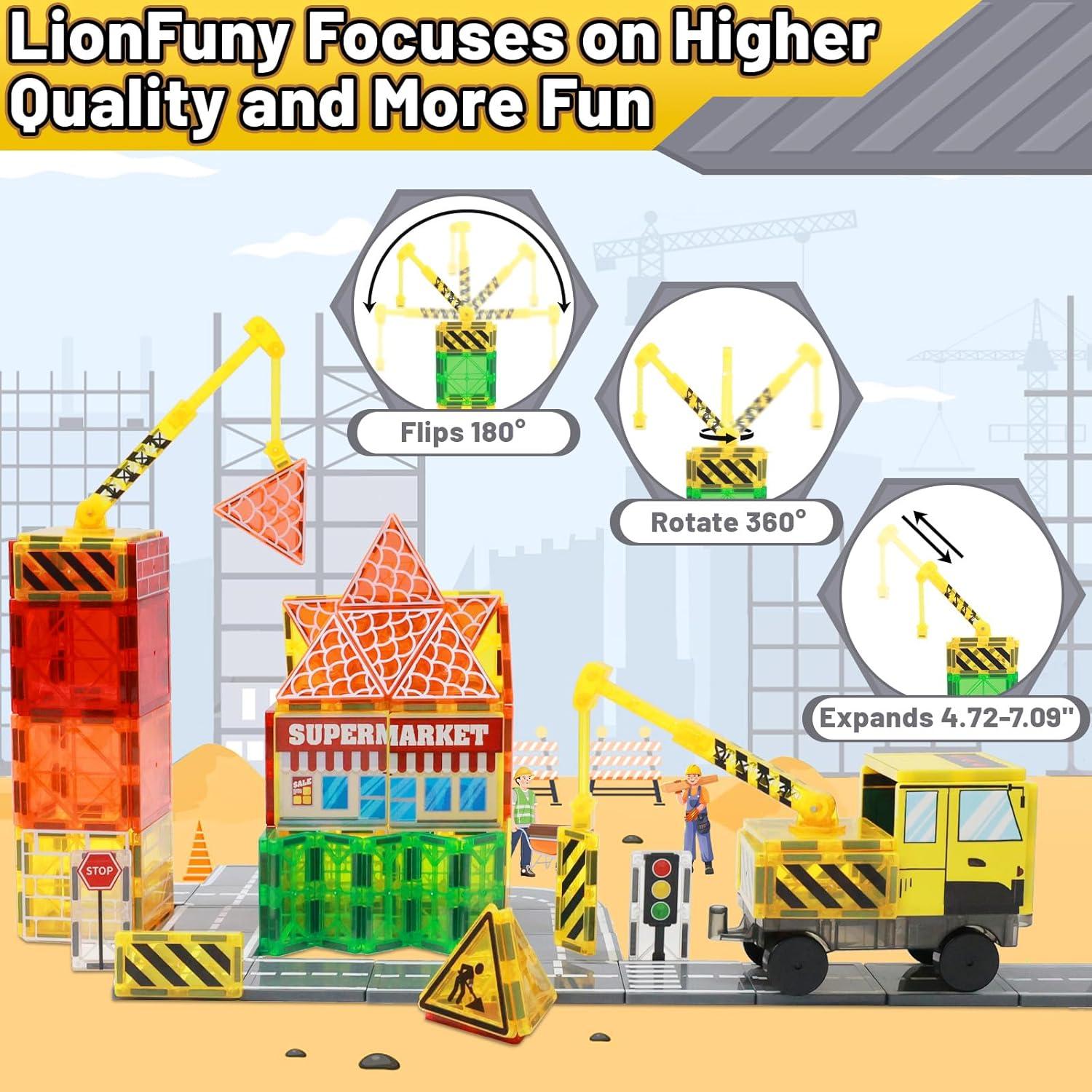 Set de 70 Piezas de Azulejos Magnéticos LionFuny para Niños