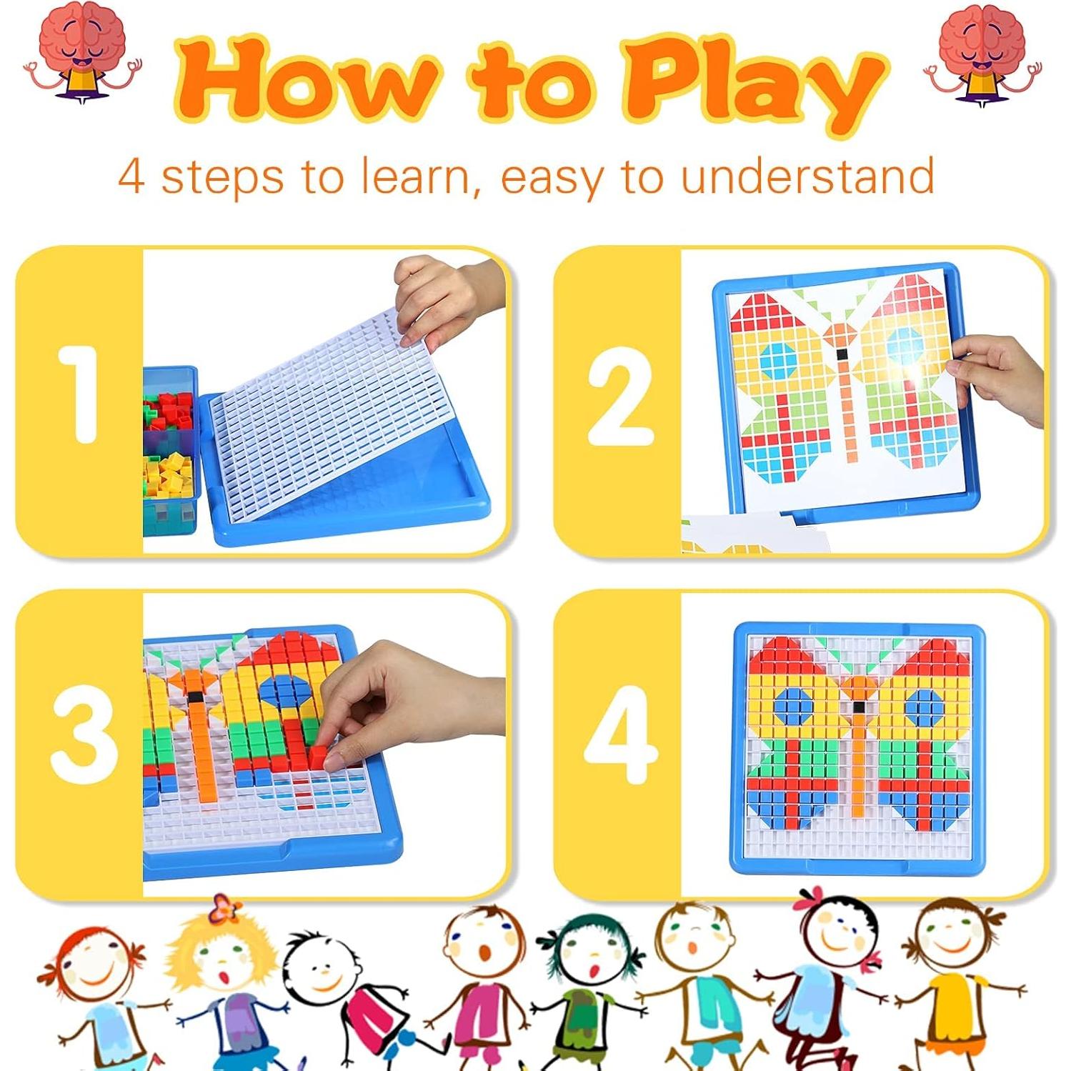 Rompecabezas de Mosaico ZoZoplay 490 Piezas Juguete Educativo