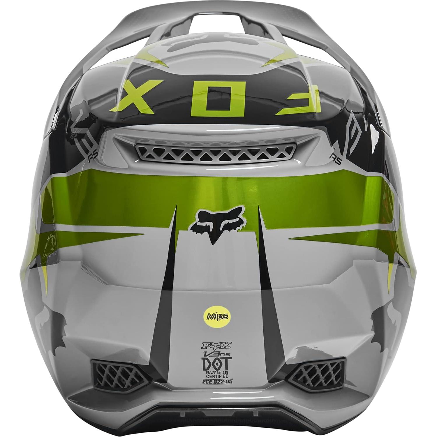 Casco de Motocross Fox Racing V3 RS MIPS Grande Amarillo