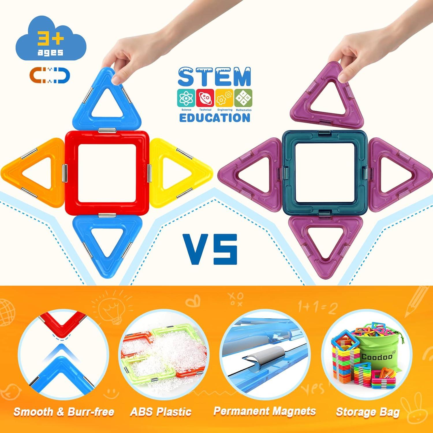 Bloques Magnéticos Coodoo Juguete STEM 20x14.5 cm 3+