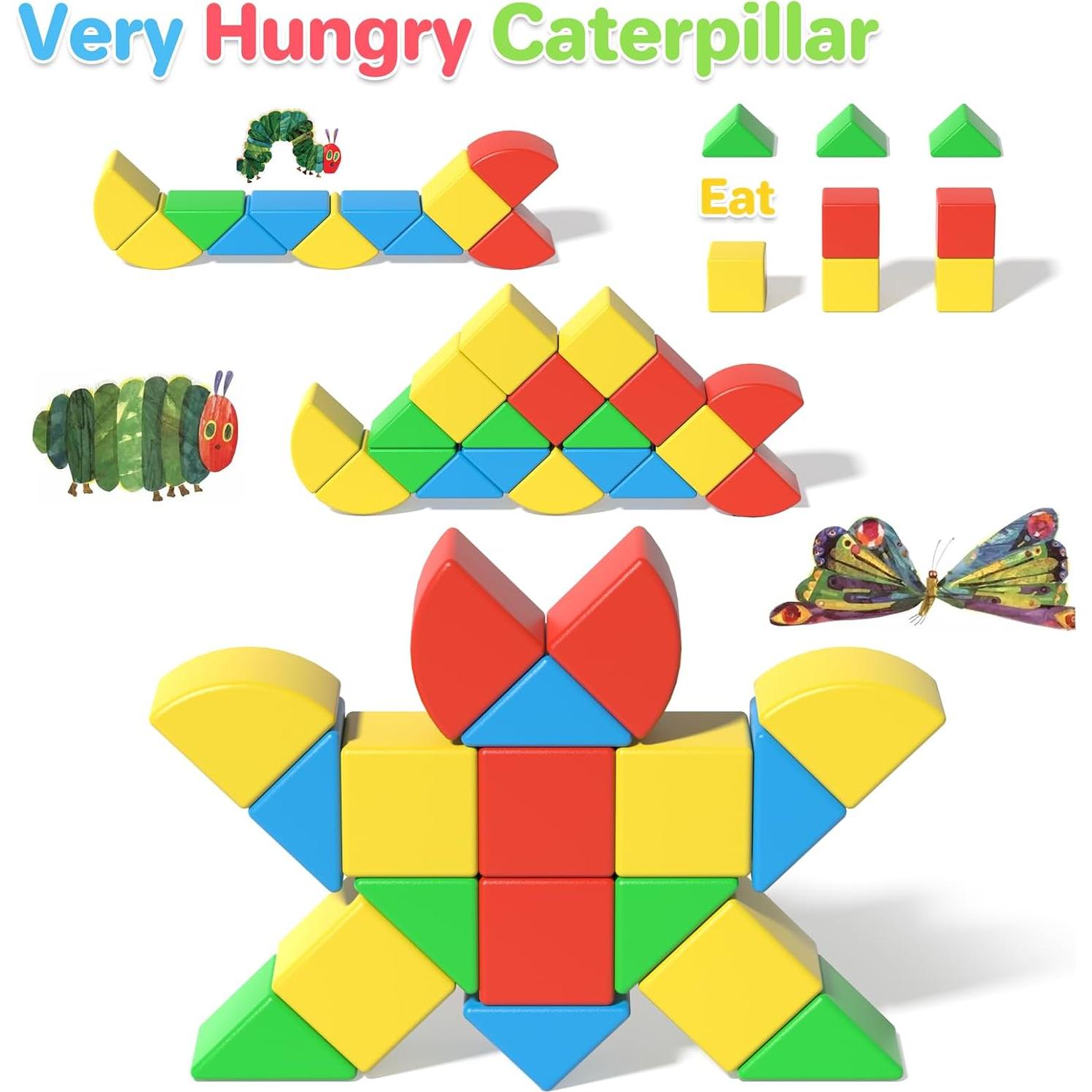 Bloques Magnéticos Veneibe 48 PCS Juguetes Educativos 3D