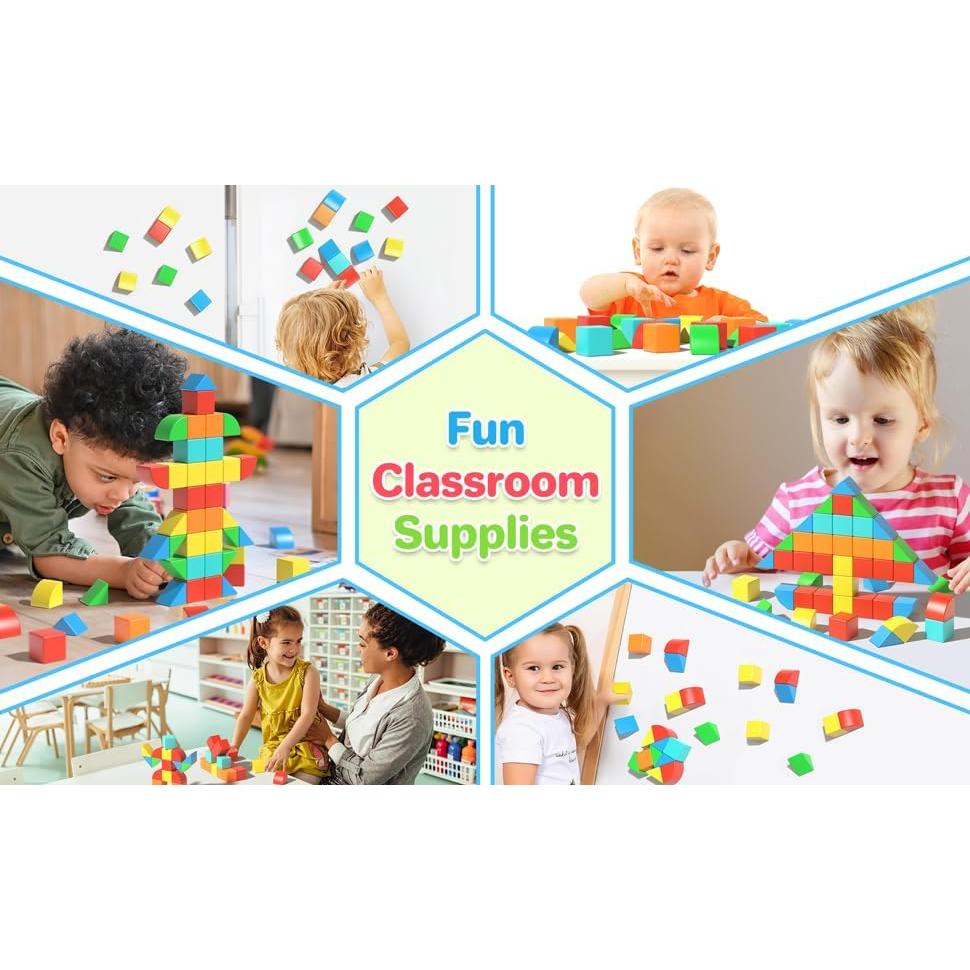 Bloques Magnéticos Veneibe 48 PCS Juguetes Educativos 3D
