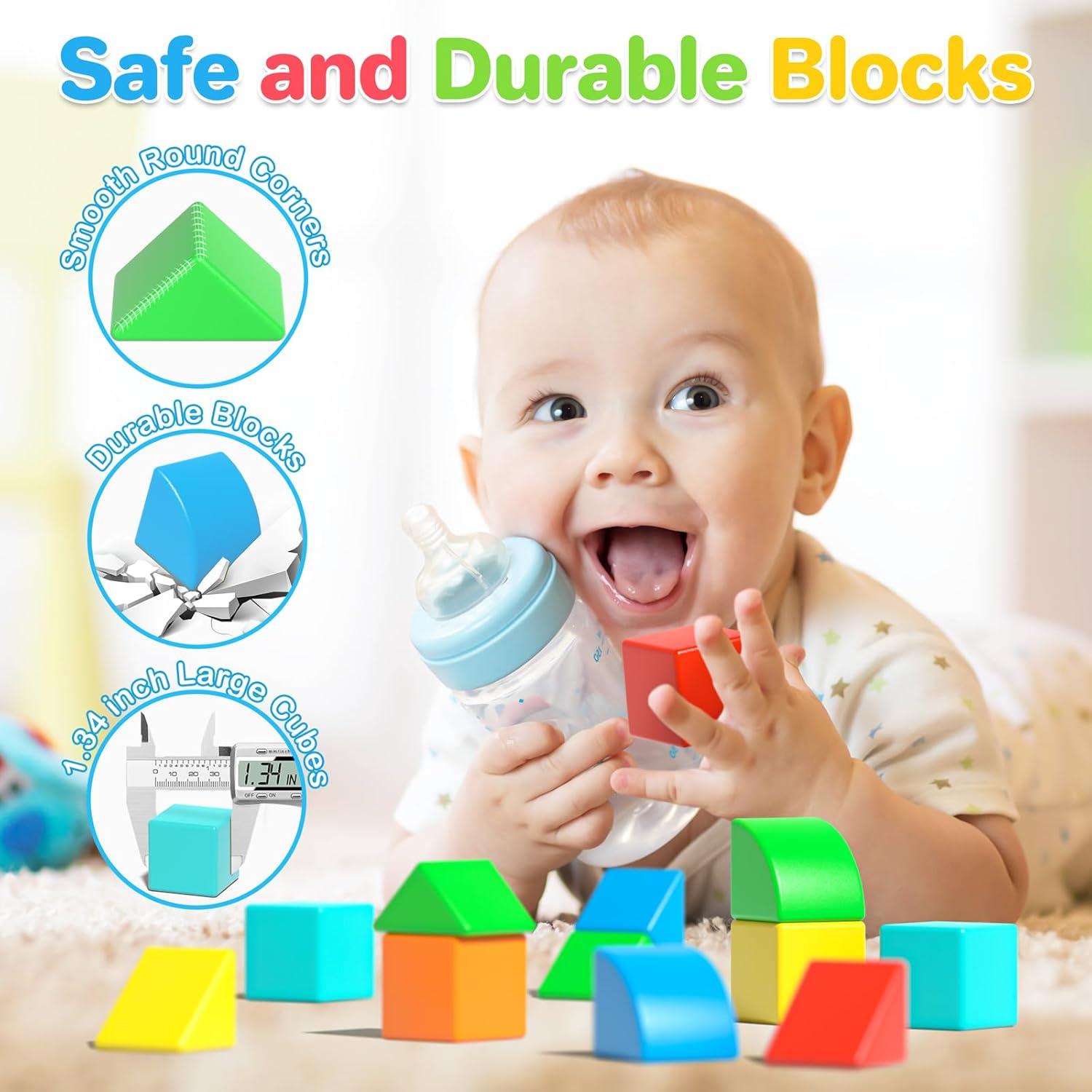 Bloques Magnéticos Veneibe 48 PCS Juguetes Educativos 3D