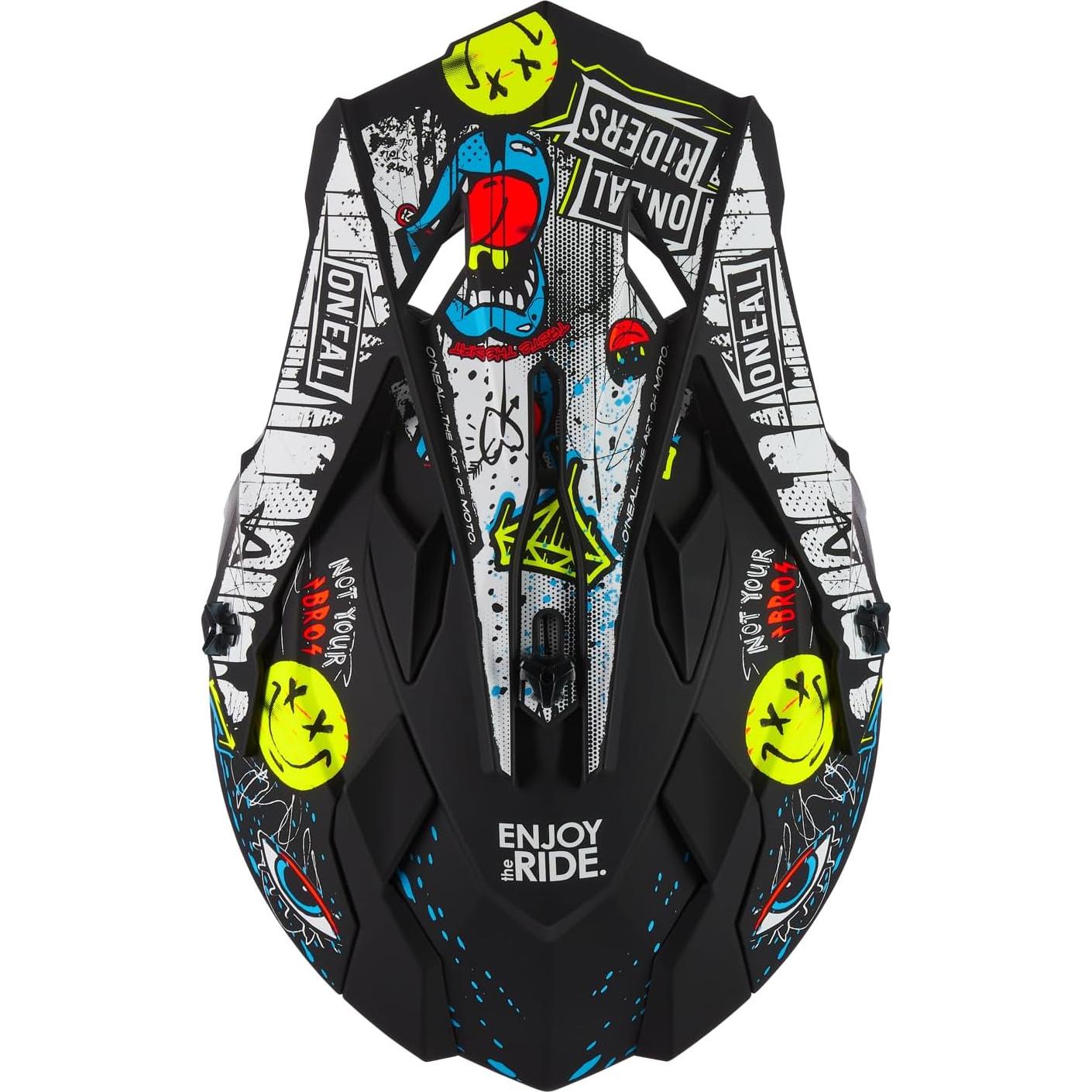 Casco O'Neal 2SRS Adulto Rancid Negro/Blanco