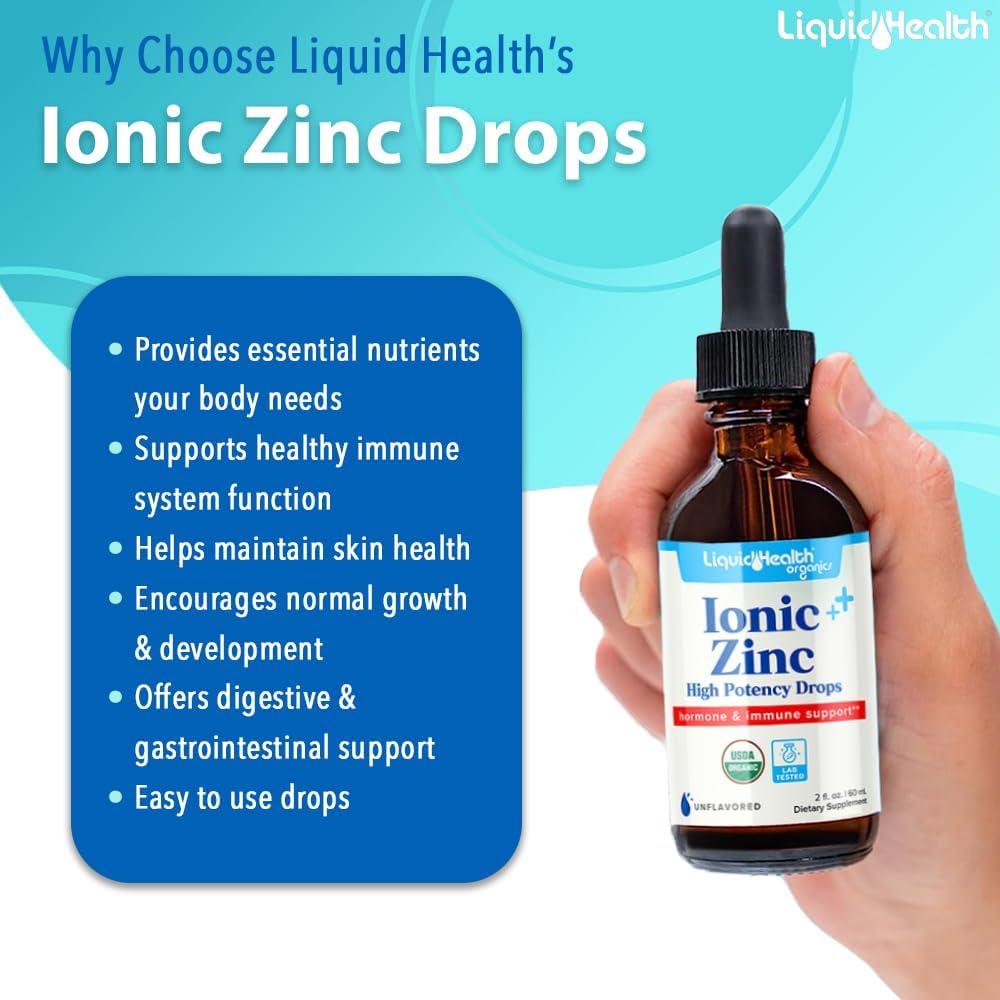 Gotas de Zinc Iónico Liquid Health 59 ml - Suplemento Orgánico