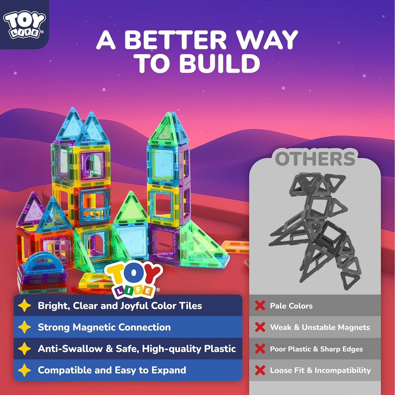 Azulejos Magnéticos TOY Life 45 Pcs Juguete Educativo 1-8 Años