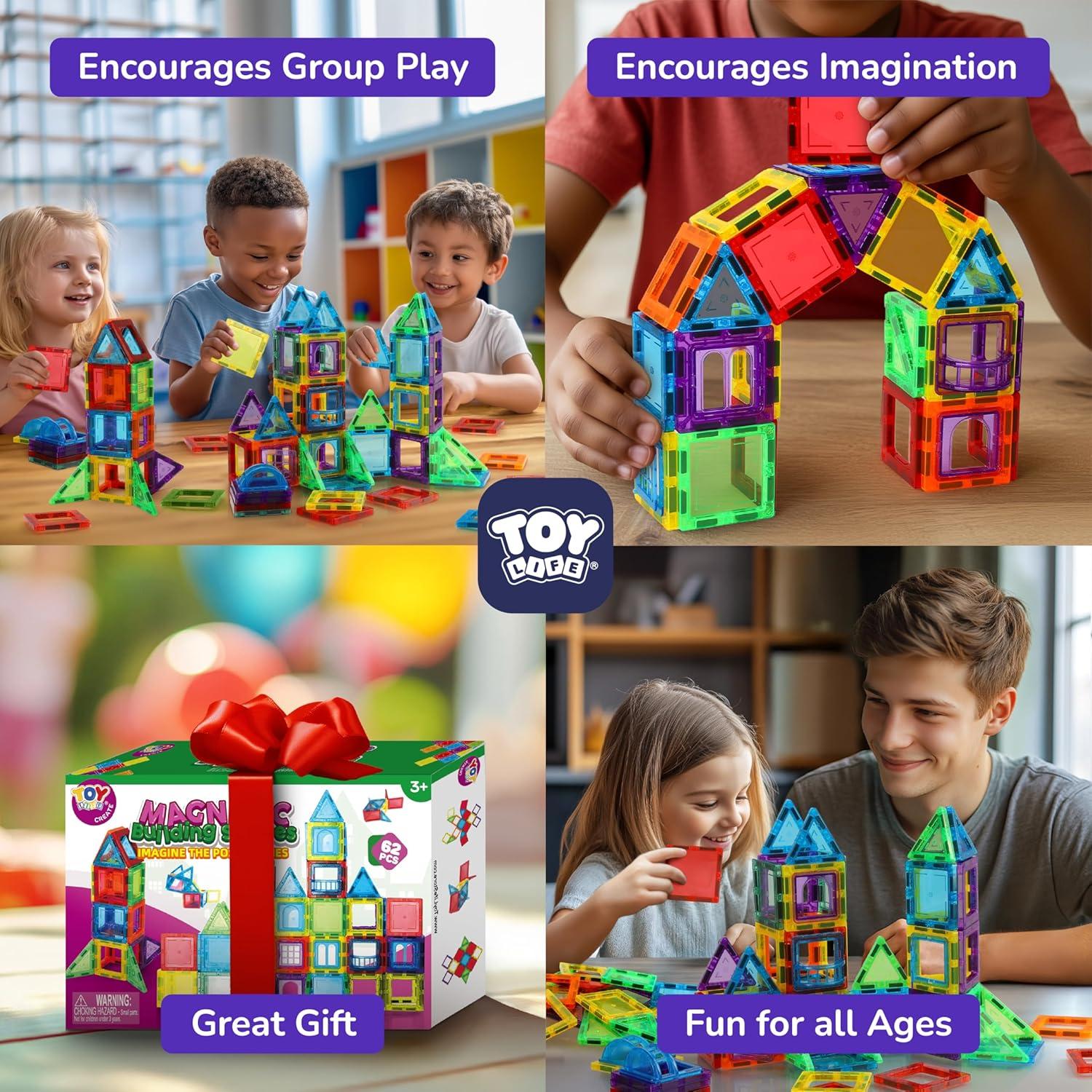 Azulejos Magnéticos TOY Life 45 Pcs Juguete Educativo 1-8 Años