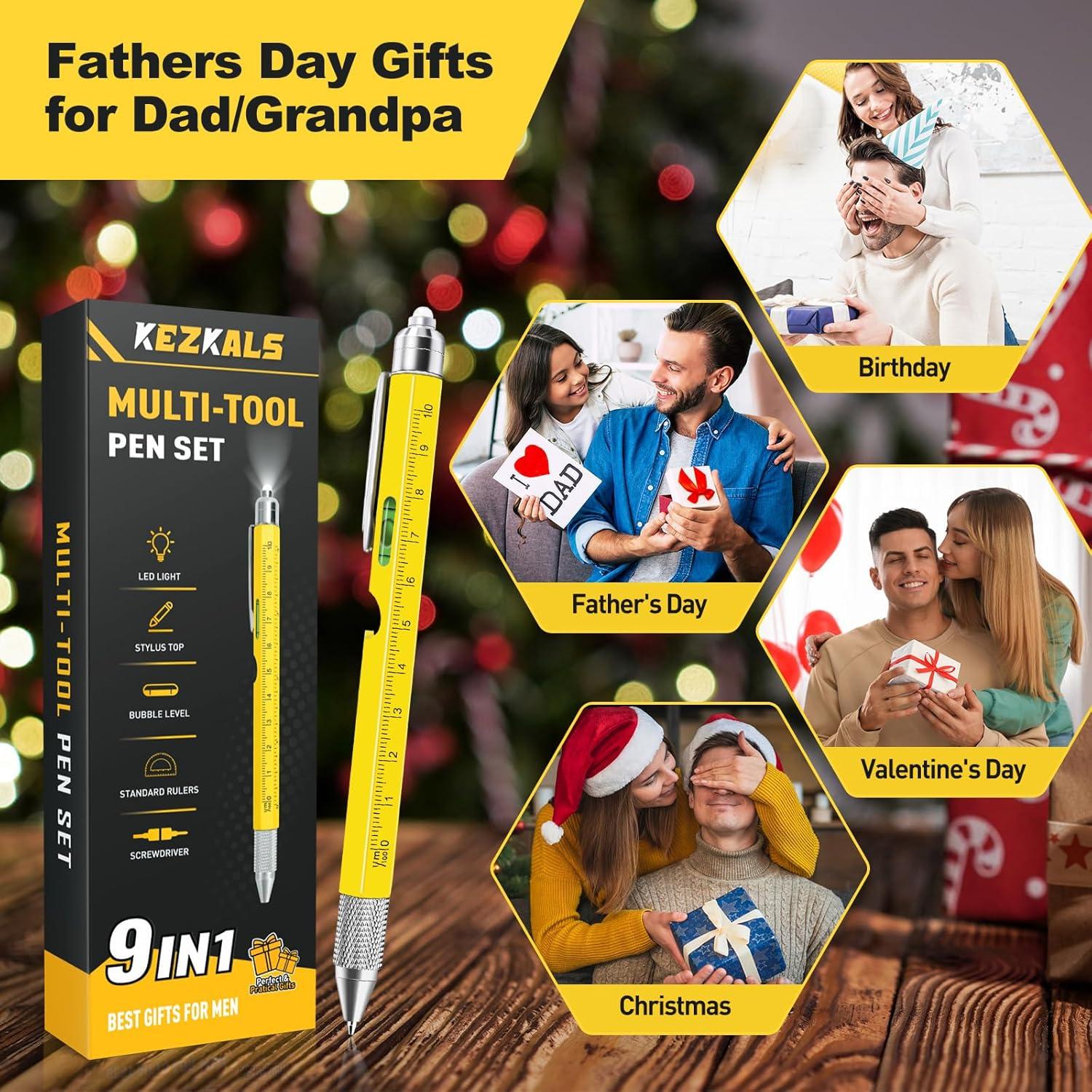 Bolígrafo Multiherramienta 9 en 1 KEZKALS Amarillo