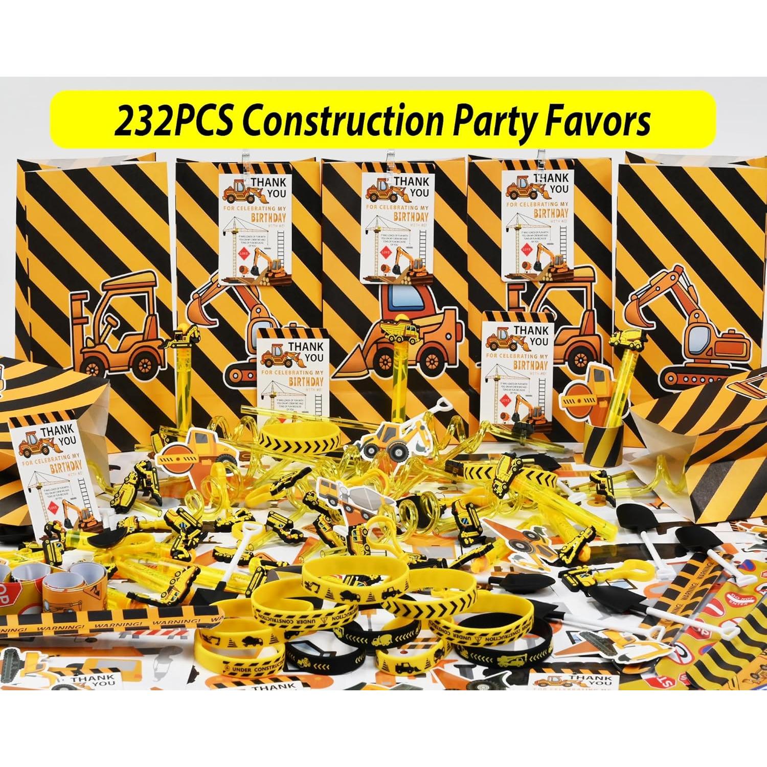 Suministros de Fiesta de Cumpleaños de Construcción 232pcs PLOUGVI