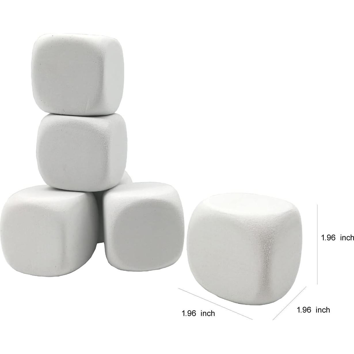 Dados de espuma EVA blanca Qidiwin 24PCS para niños