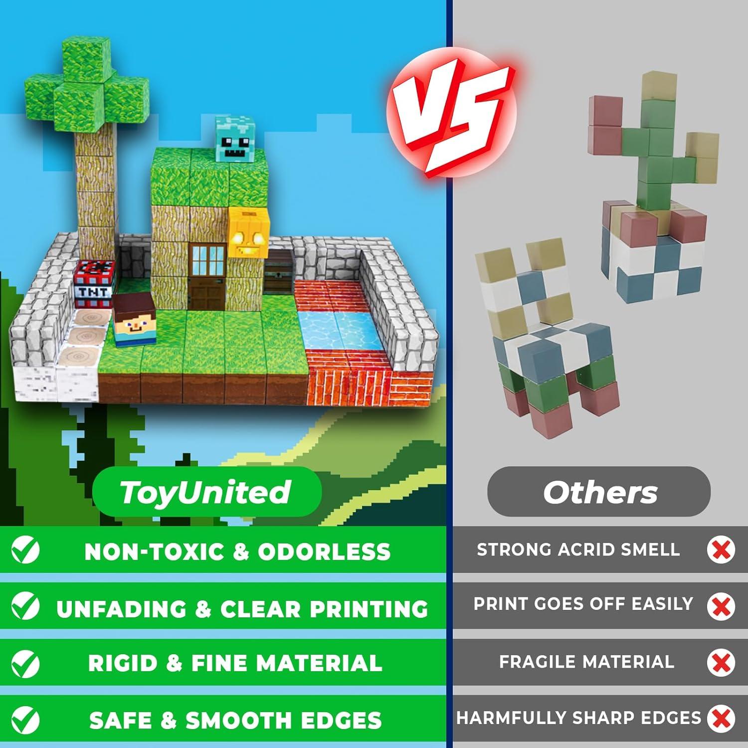 150 Bloques Magnéticos ToyUnited - Juguetes de Construcción STEM 3-8 años