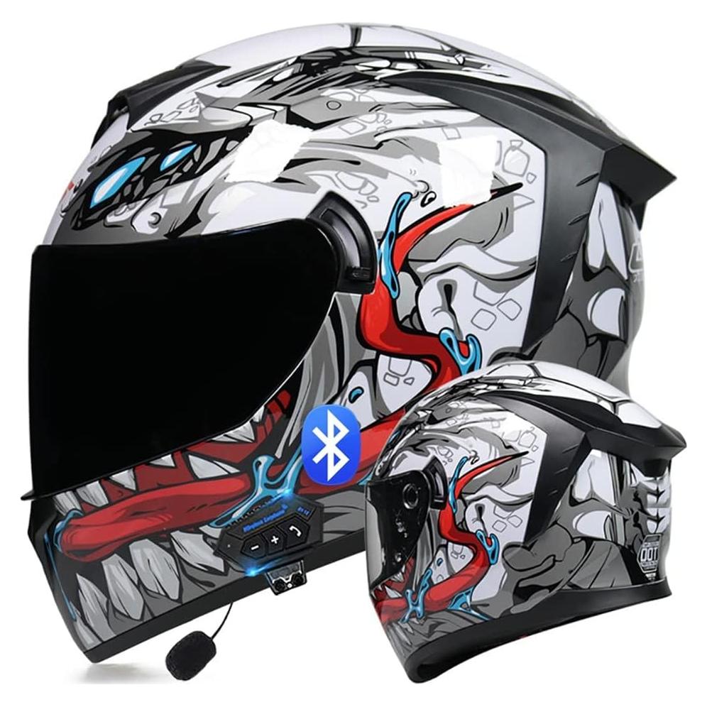 Casco Abatible Bluetooth BDTOT Doble Lente 59-60cm