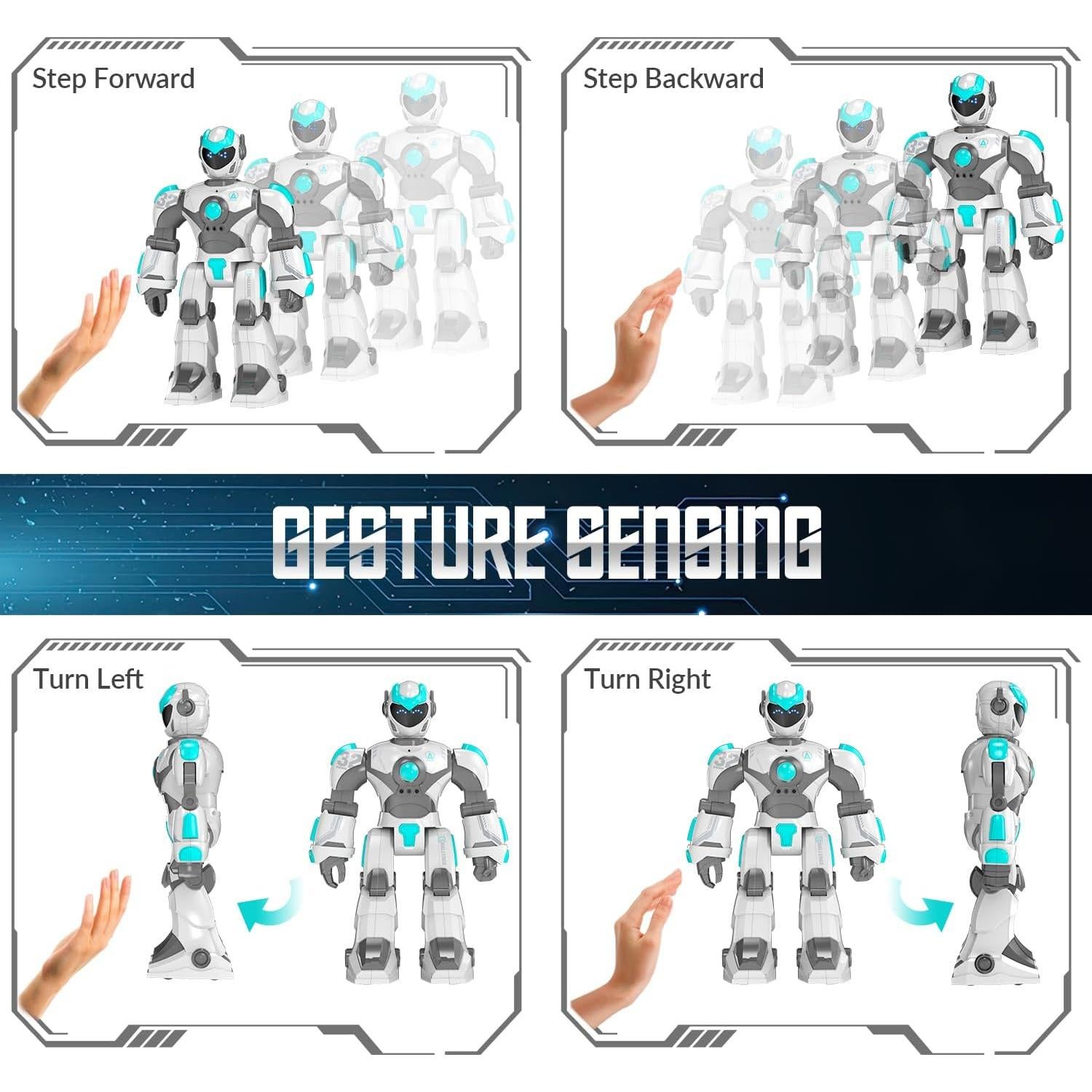 Robot Programable STEMTRON Blanco con Control por Voz y LED
