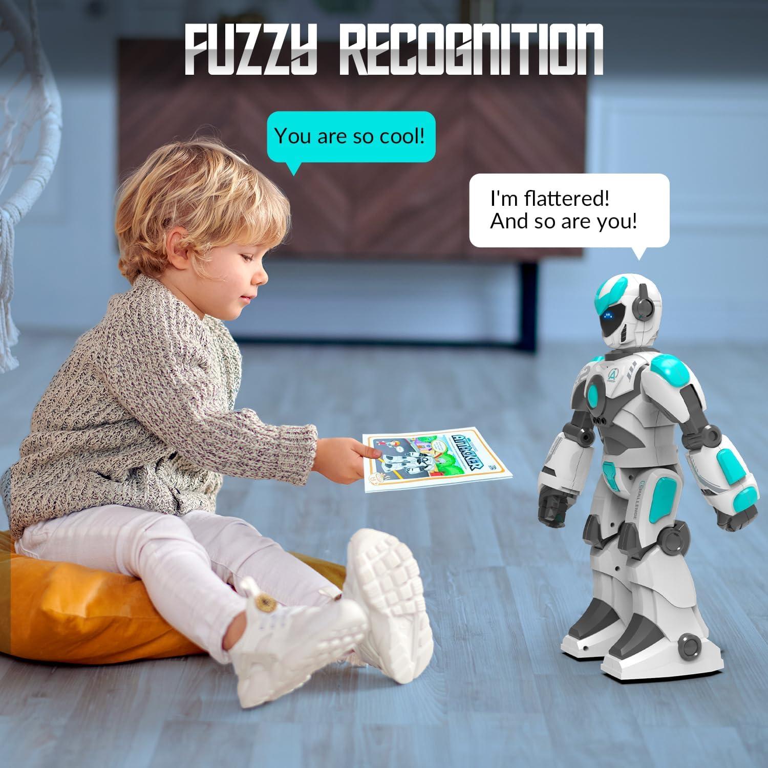 Robot Programable STEMTRON Blanco con Control por Voz y LED