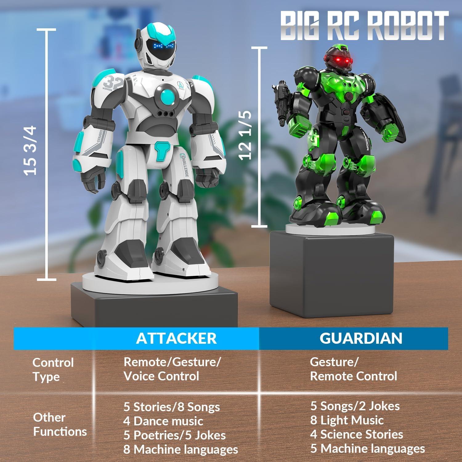 Robot Programable STEMTRON Blanco con Control por Voz y LED