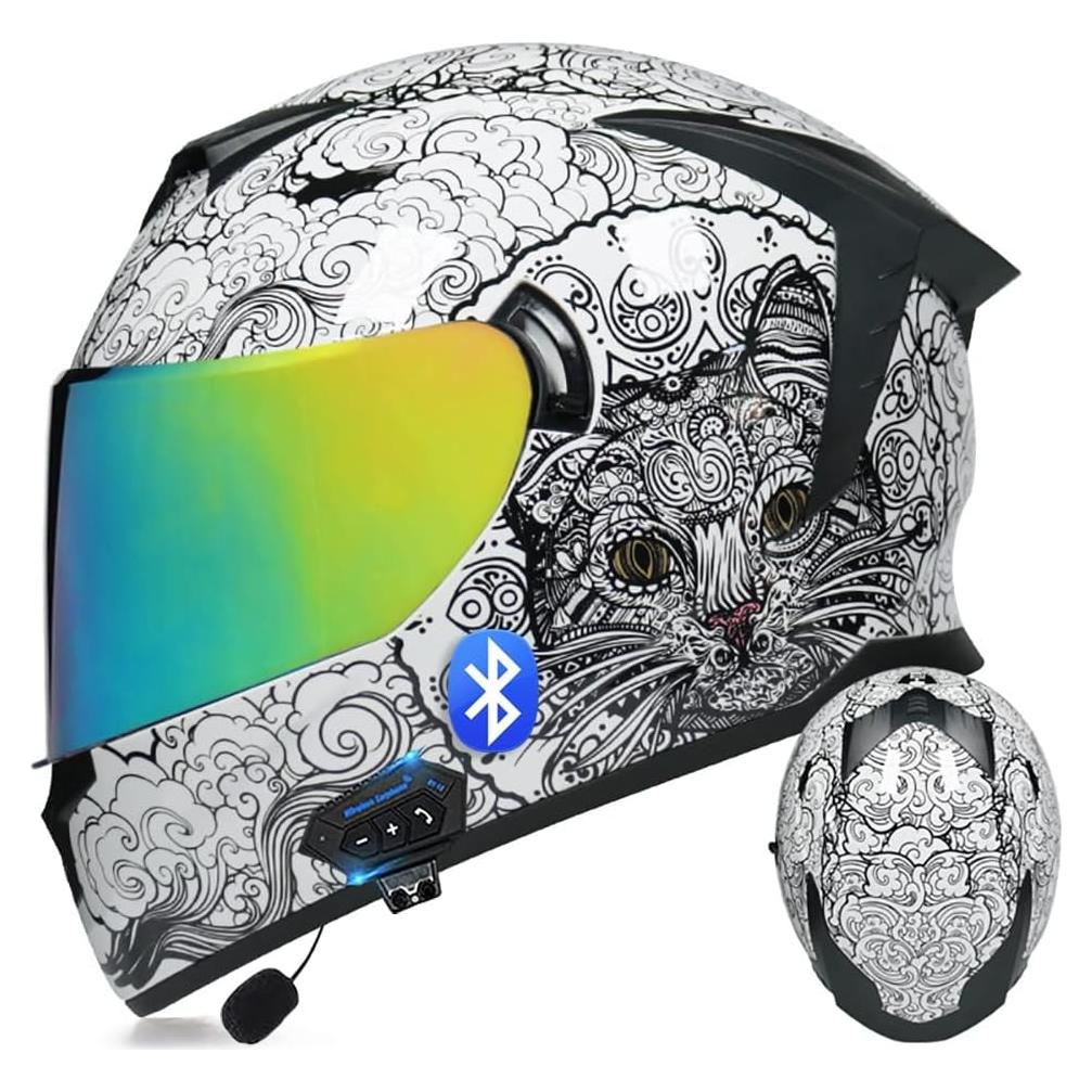 Casco Abatible Bluetooth BDTOT Doble Lente 63-64cm