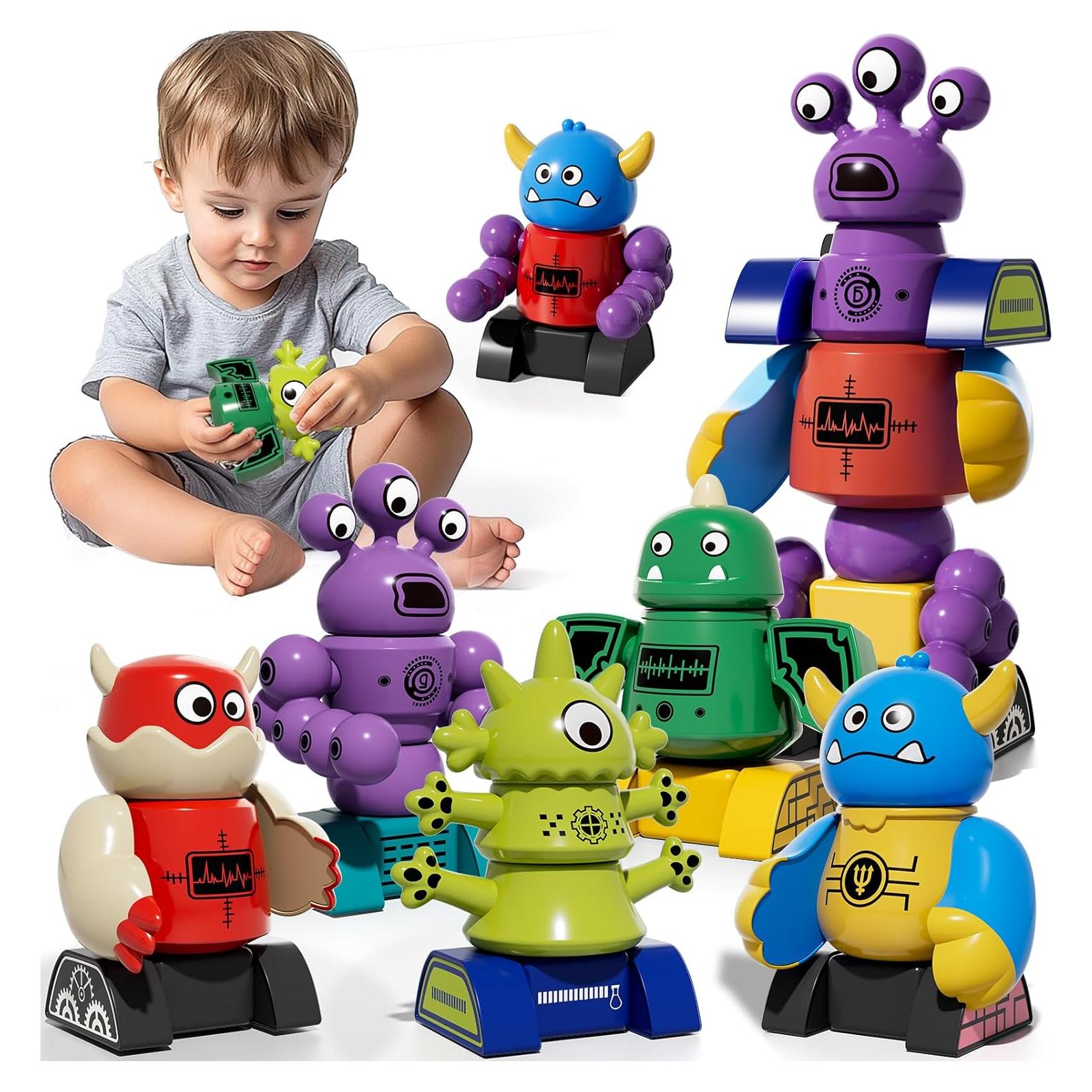 Juguetes Robot Magnéticos MSKOLER para Niños 3-8 Años