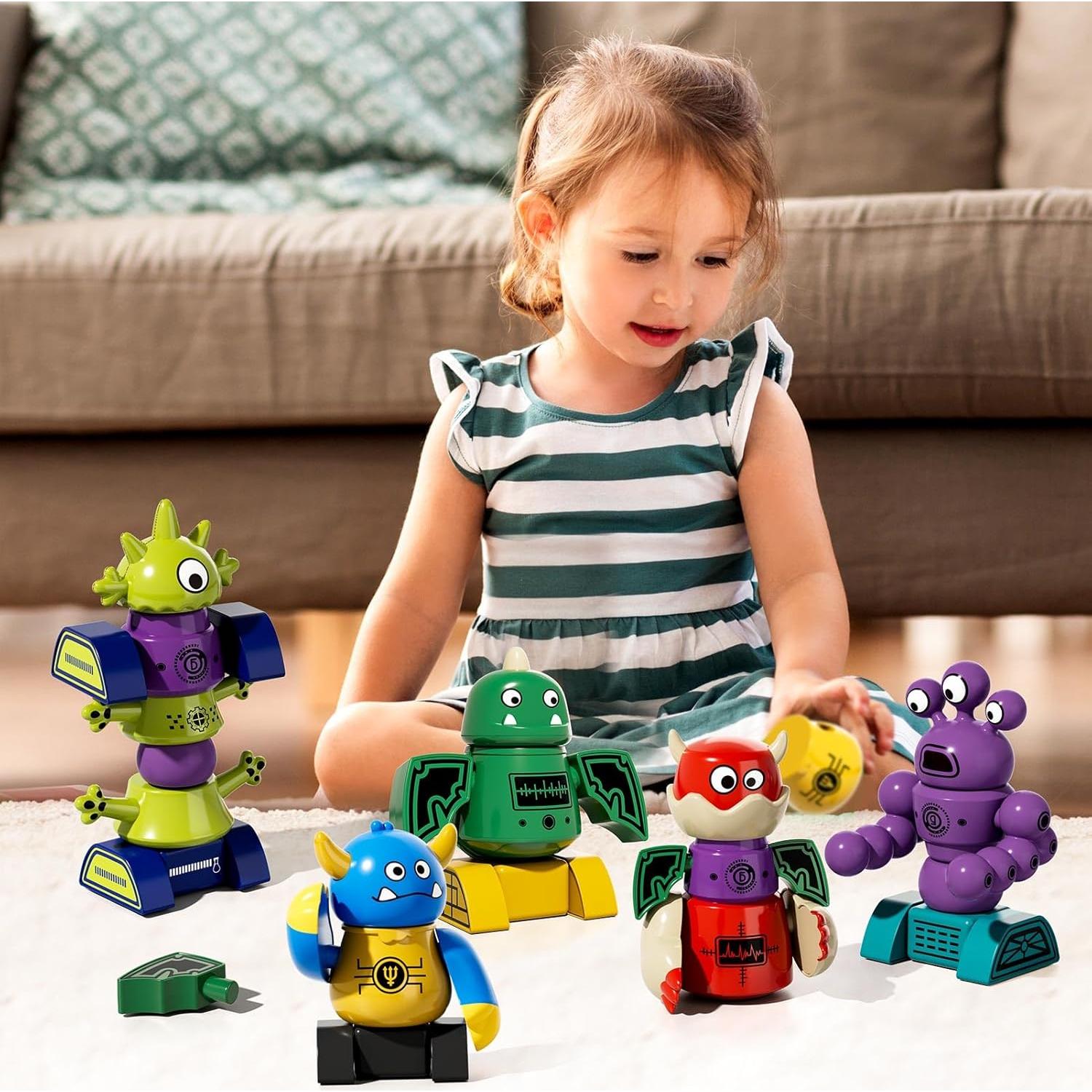 Juguetes Robot Magnéticos MSKOLER para Niños 3-8 Años