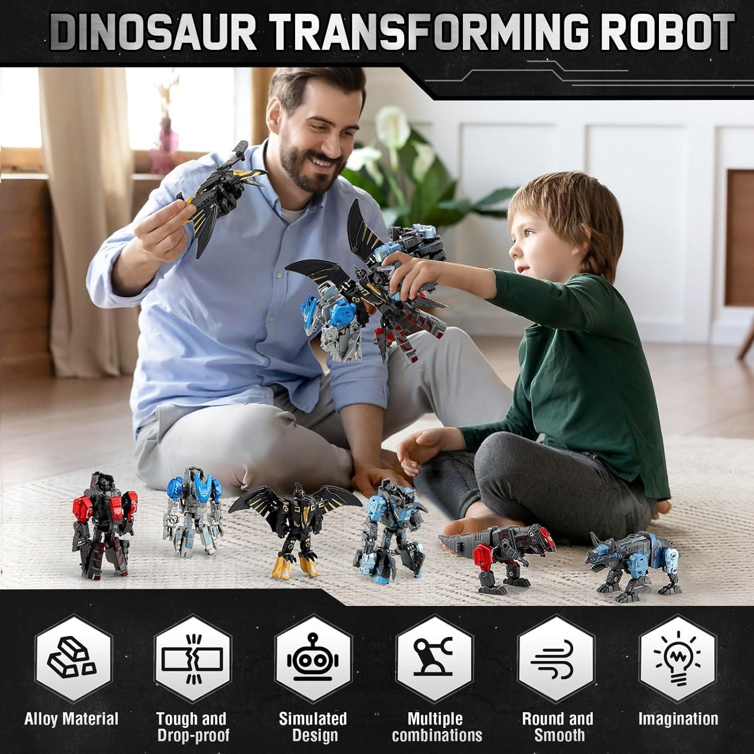 Juguete Dinosaurio Robot Transformable JONEG 11 en 1 - 218g
