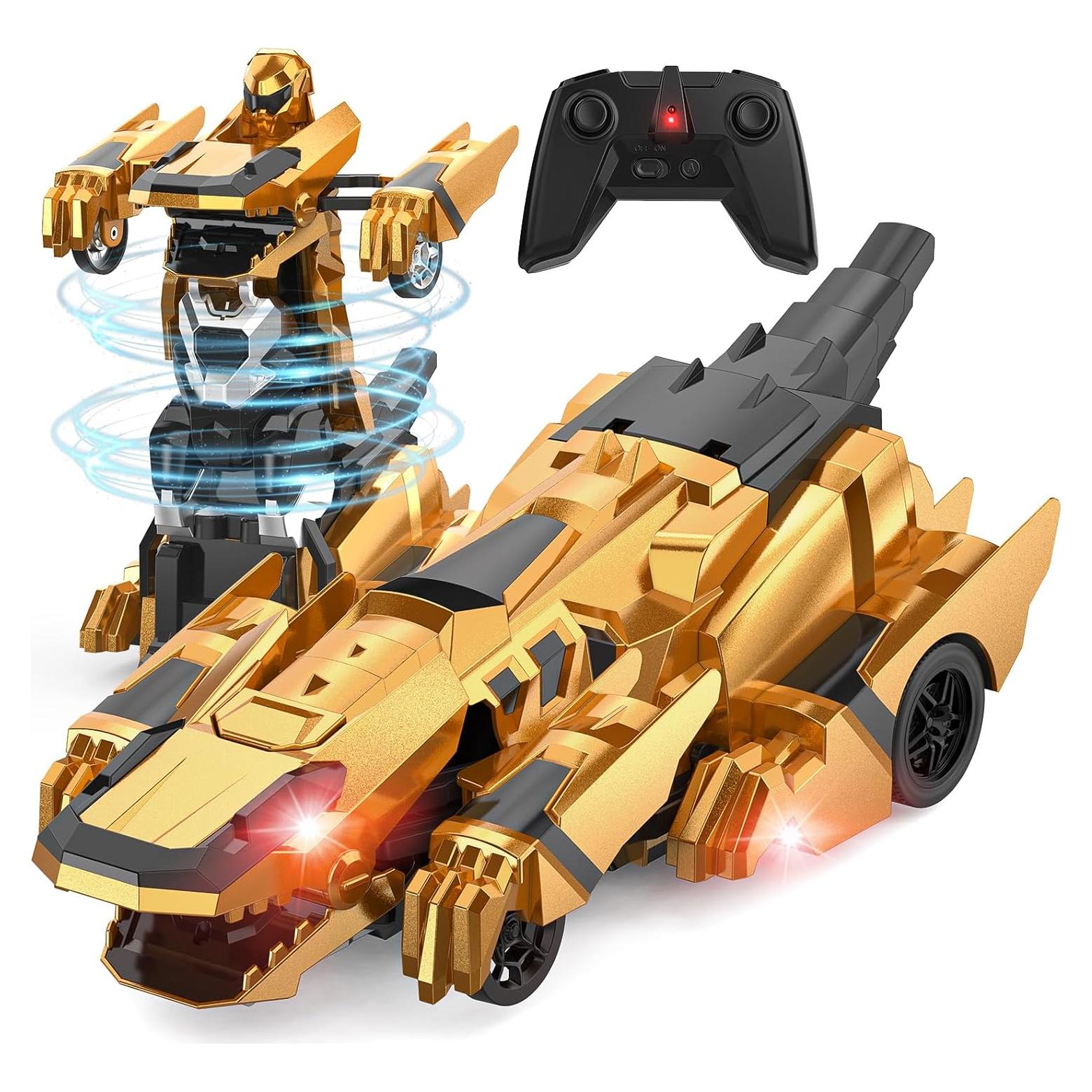 Coche RC Transformable Dinosaurio Kroyedfuw 25.4cm Amarillo