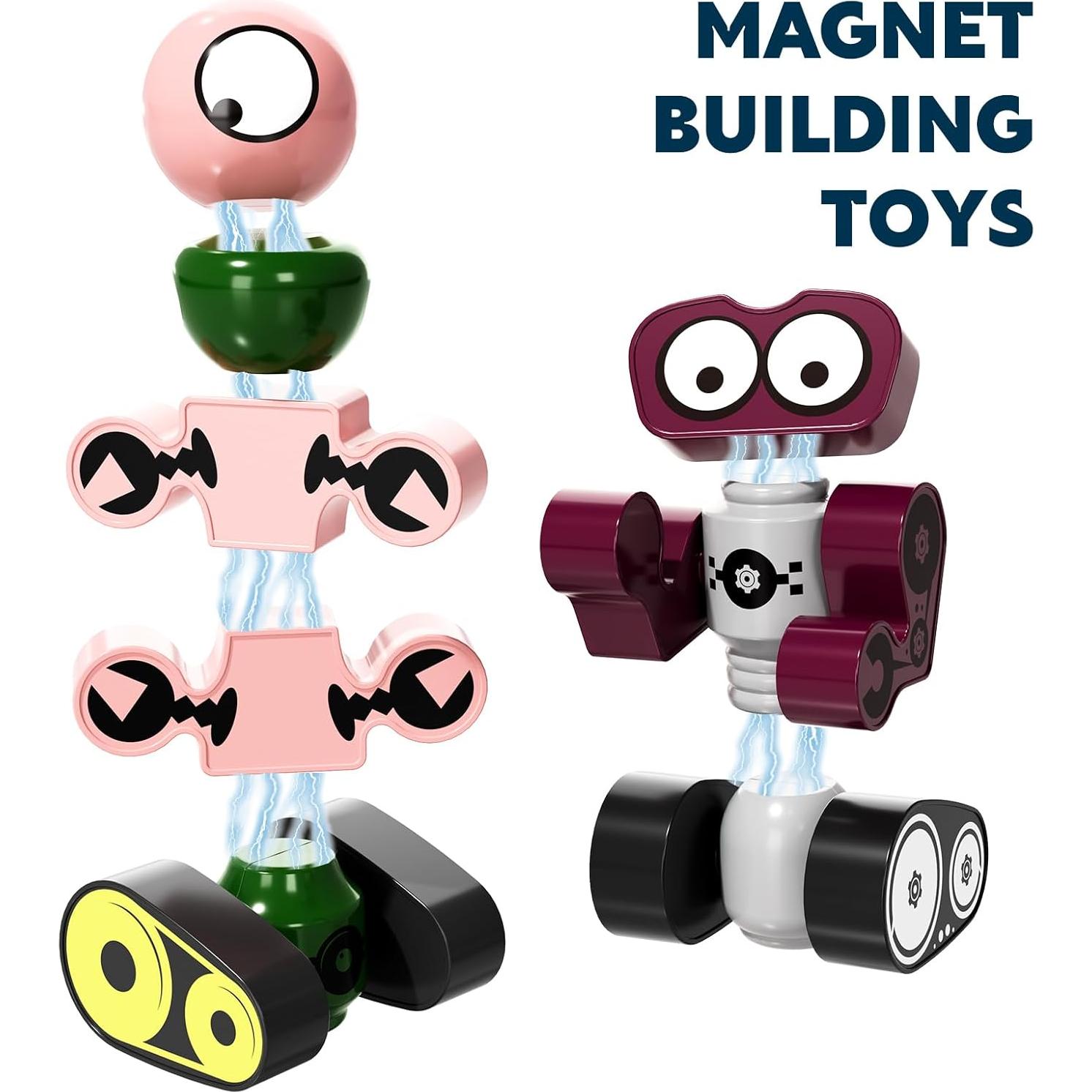 Juguete Robot Magnético TEMI para Niños 3 a 7 Años - 5 Robots de Planeta