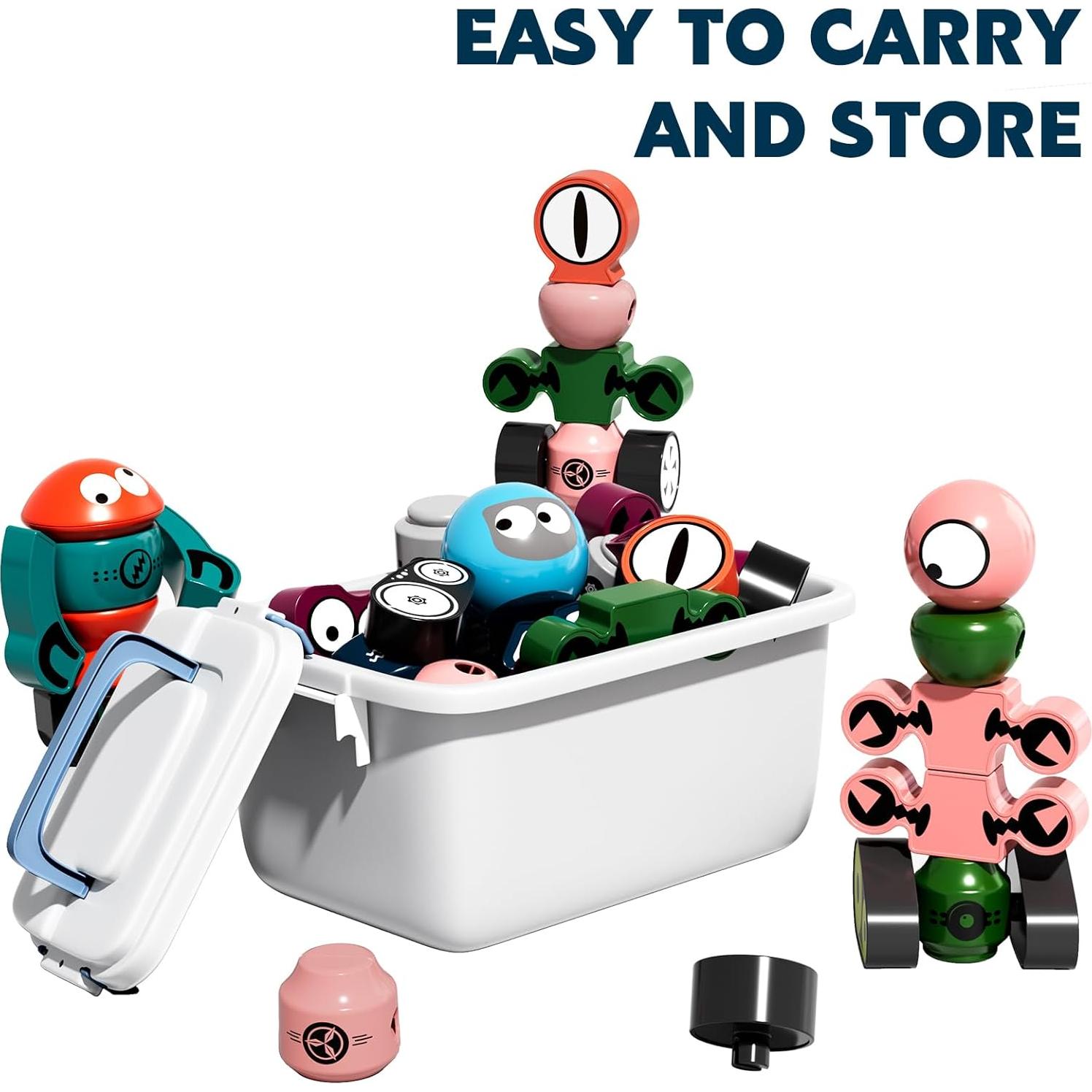 Juguete Robot Magnético TEMI para Niños 3 a 7 Años - 5 Robots de Planeta