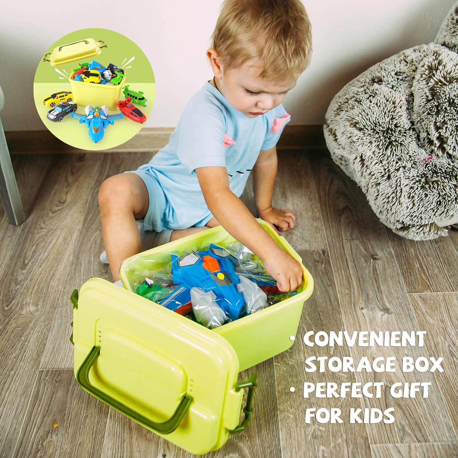 Juego de Vehículos Magnéticos QUERCITRON 5 en 1 Robot 3-7 Años