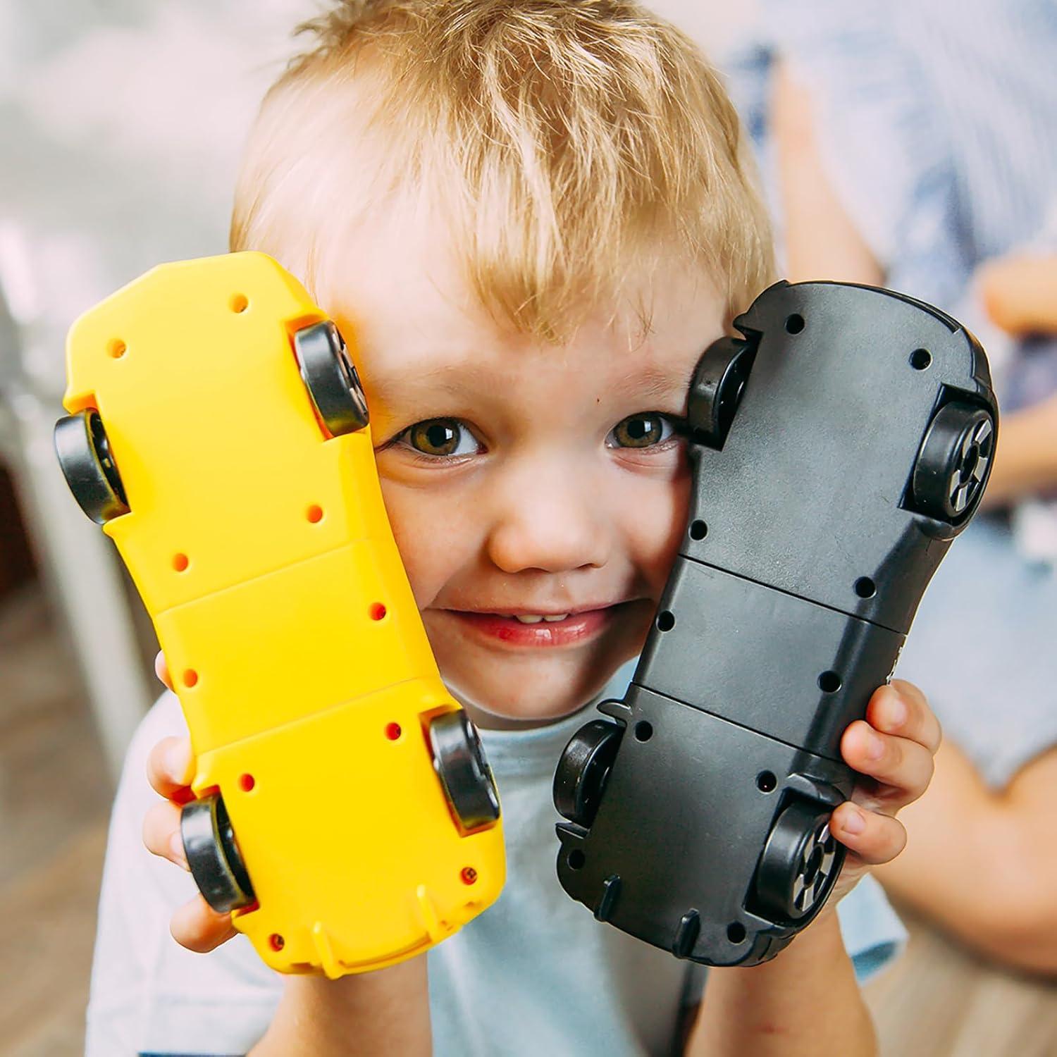 Juego de Vehículos Magnéticos QUERCITRON 5 en 1 Robot 3-7 Años