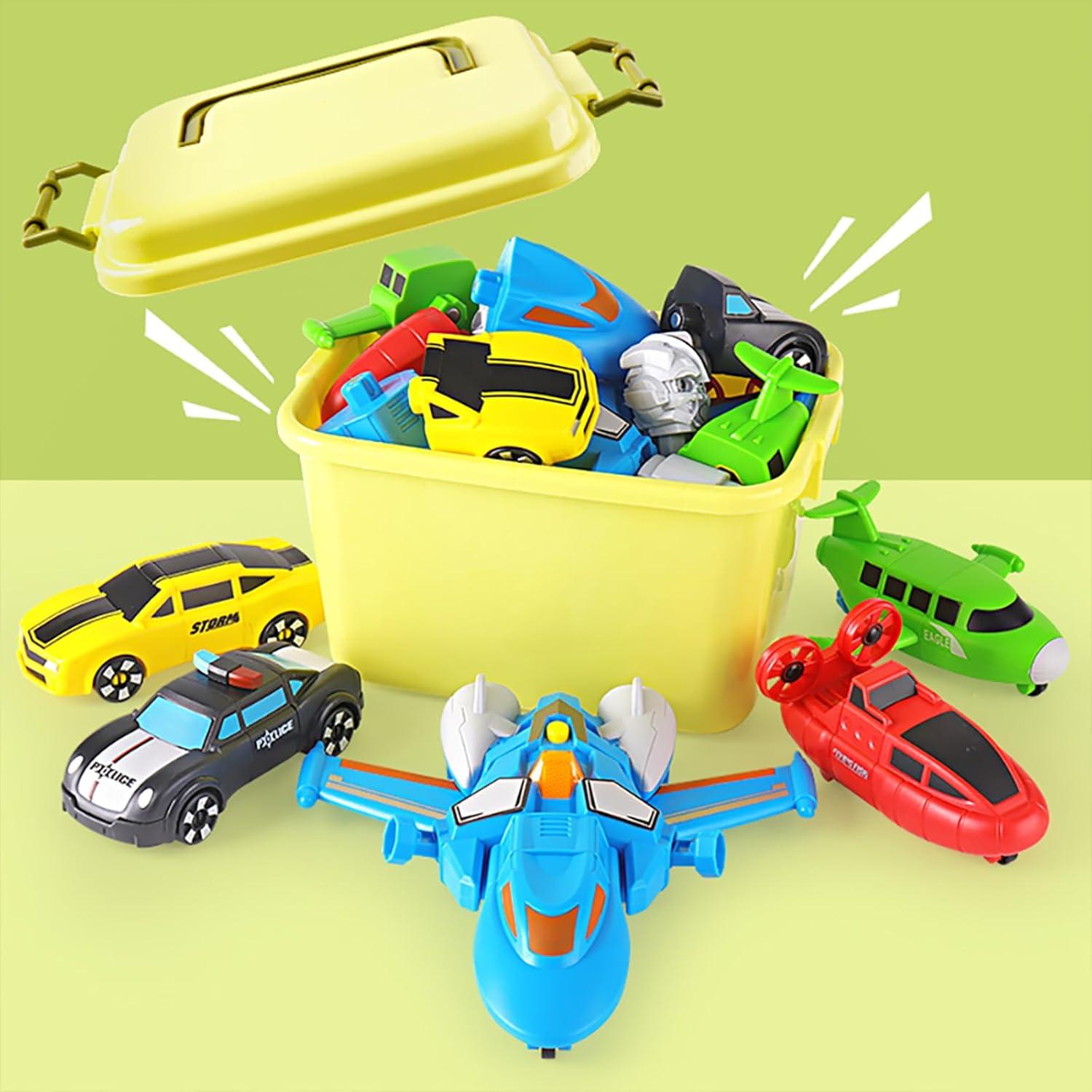 Juego de Vehículos Magnéticos QUERCITRON 5 en 1 Robot 3-7 Años