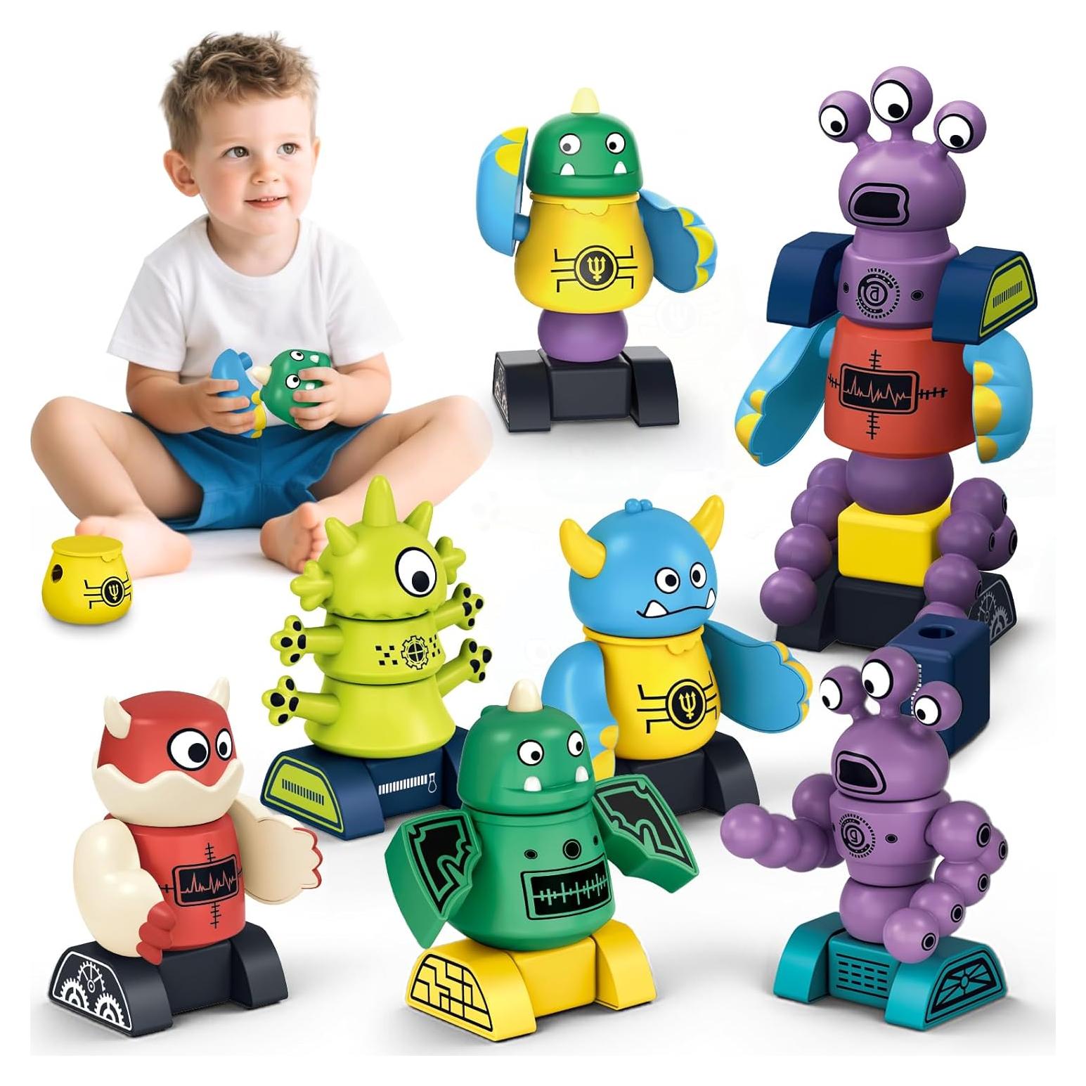 Robot Magnético COOLDELE 35 Piezas para Niños 3 a 8 Años