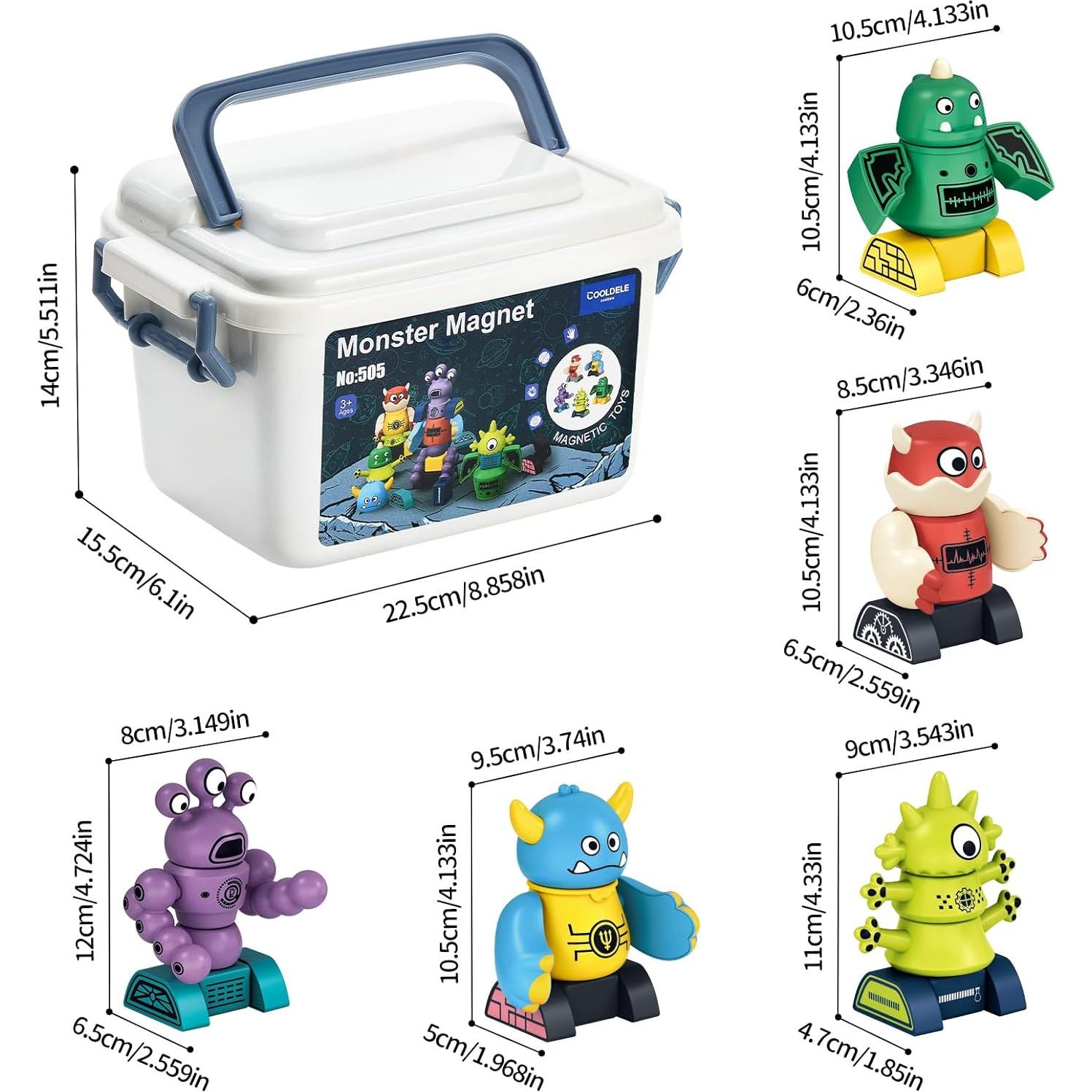 Robot Magnético COOLDELE 35 Piezas para Niños 3 a 8 Años